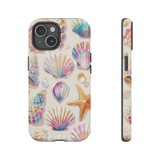 Seashell Symphony: Ocean - Beach - Watercolor Cute Phone Case for iPhone, Samsung Galaxy & Pixel