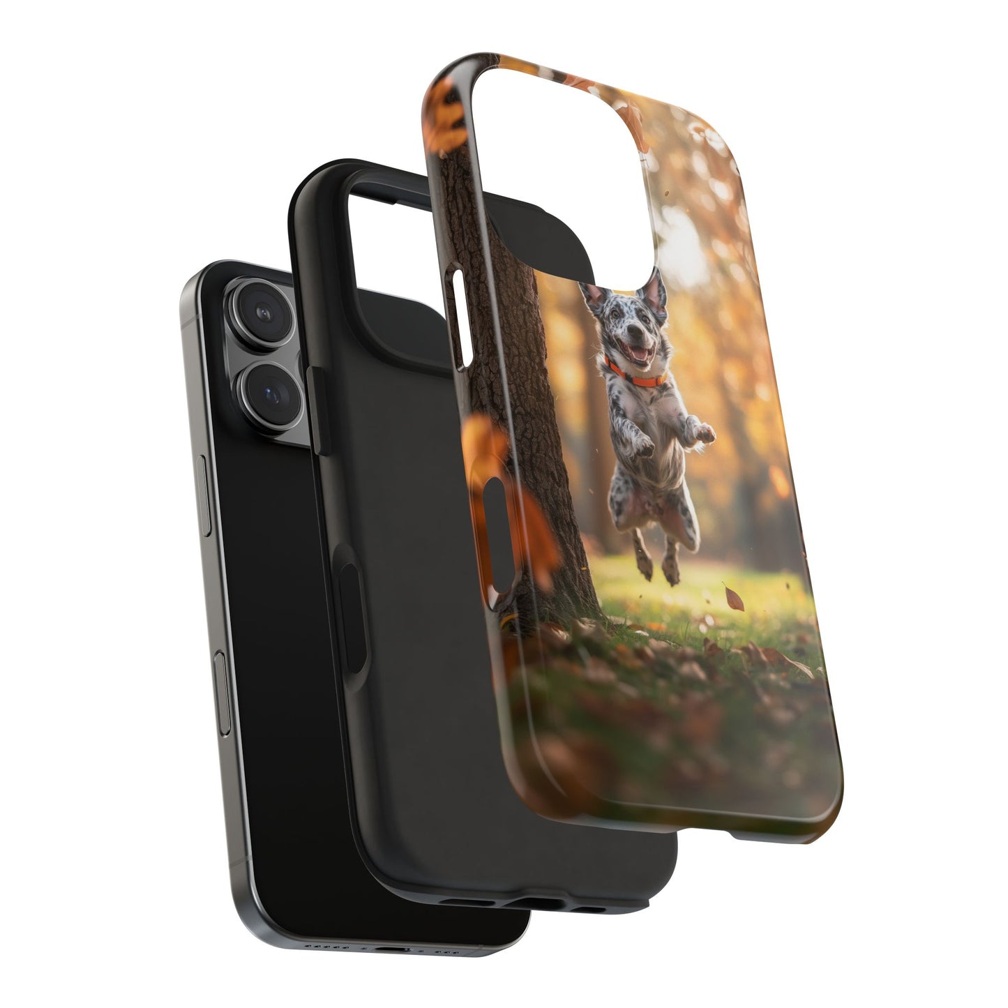 Energetic Blue Heeler Forest Pup Phone Case – Durable Outdoor-Inspired Design