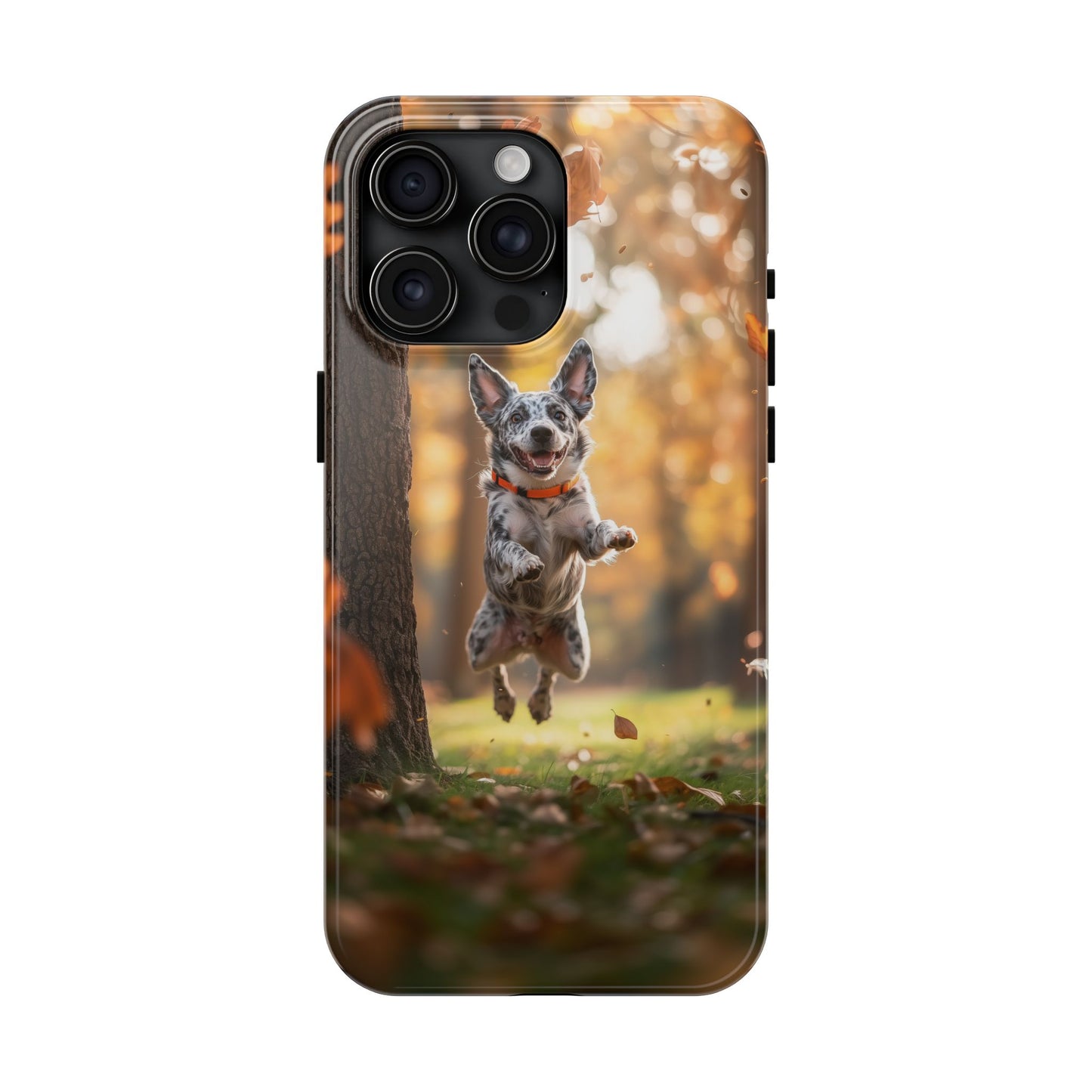 Energetic Blue Heeler Forest Pup Phone Case – Durable Outdoor-Inspired Design
