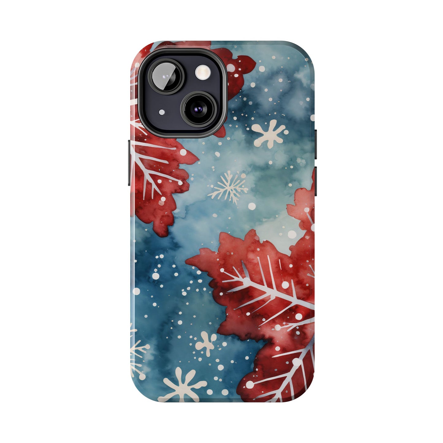 Crimson Snowflake Charm – iPhone Case Details: