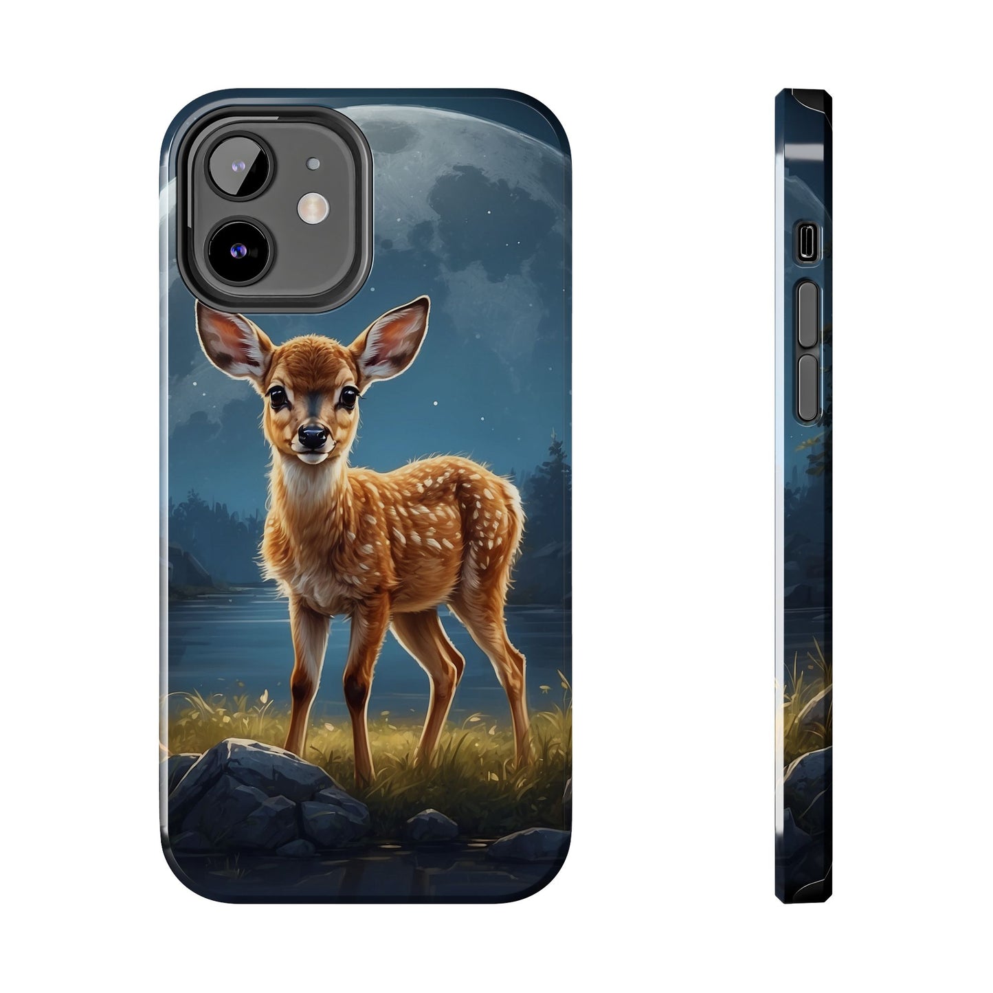 iPhone Case – Enchanted Fawn Under the Moonlit Sky
