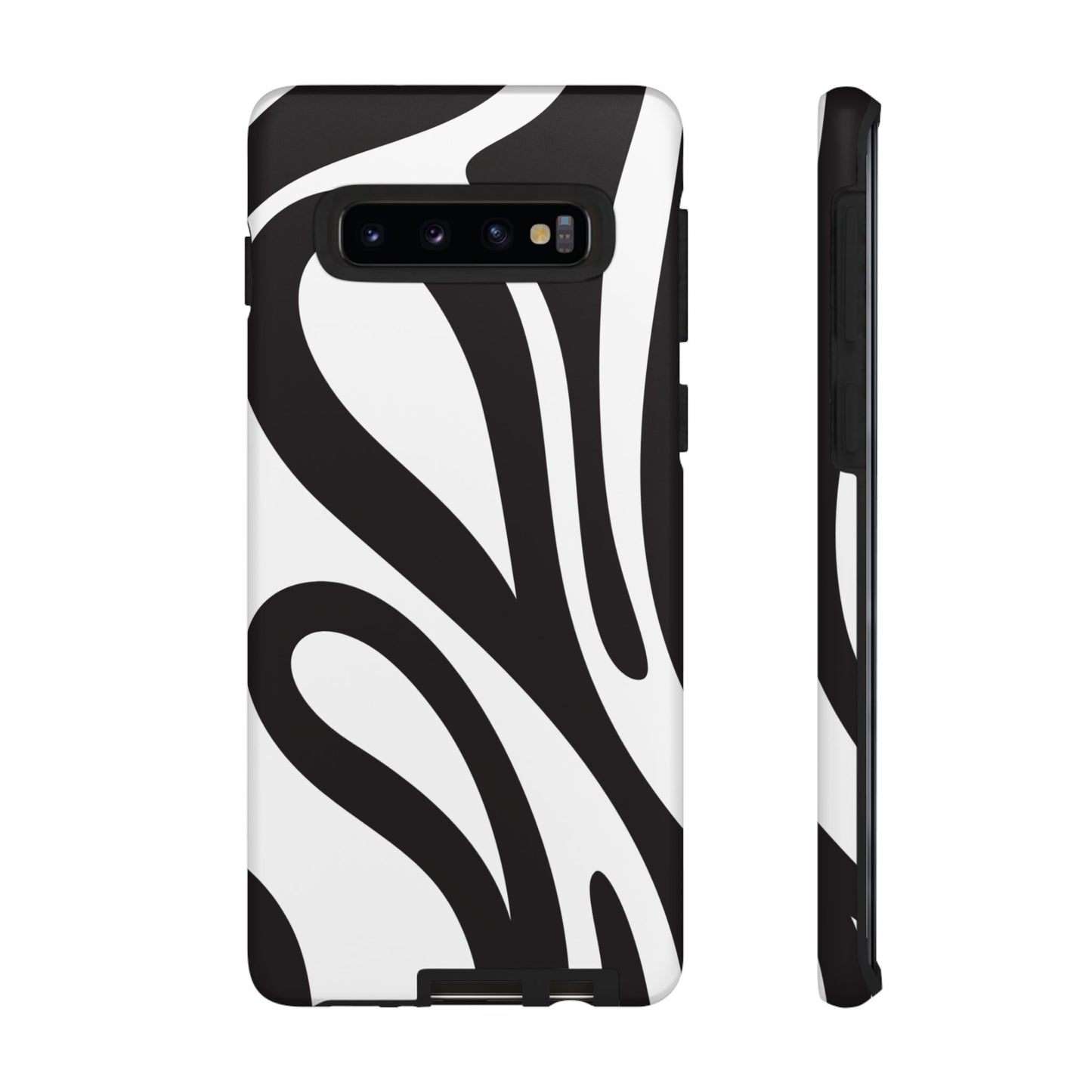 Modern Black and White Abstract Tough Samsung Galaxy Case – Bold Graphic Pattern with Dual-Layer Protection