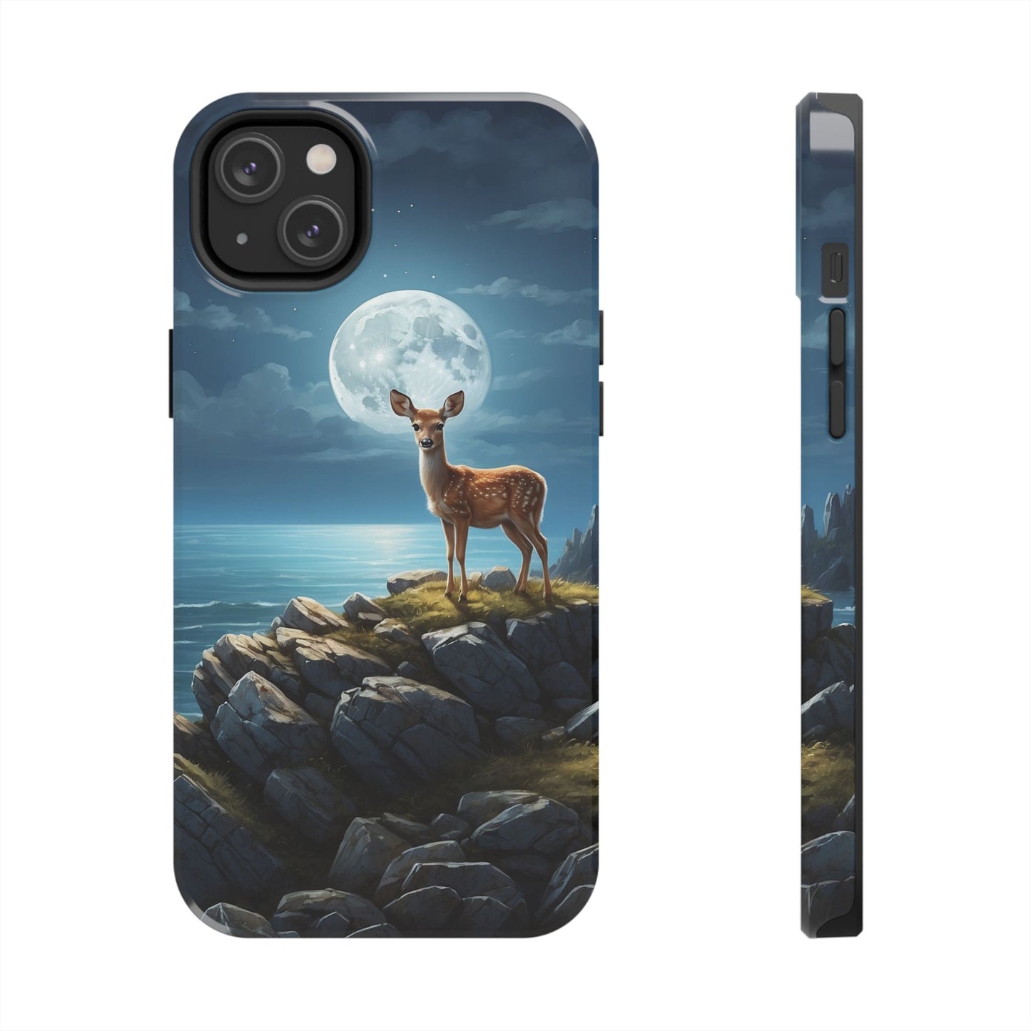 Enchanted Fawn Under the Moonlit Sky iPhone Case