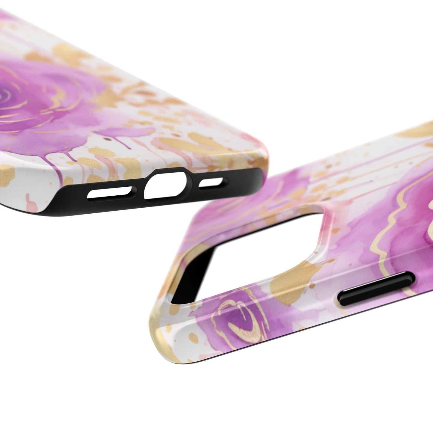 Radiant Purple & Gold Floral - iPhone Series Case