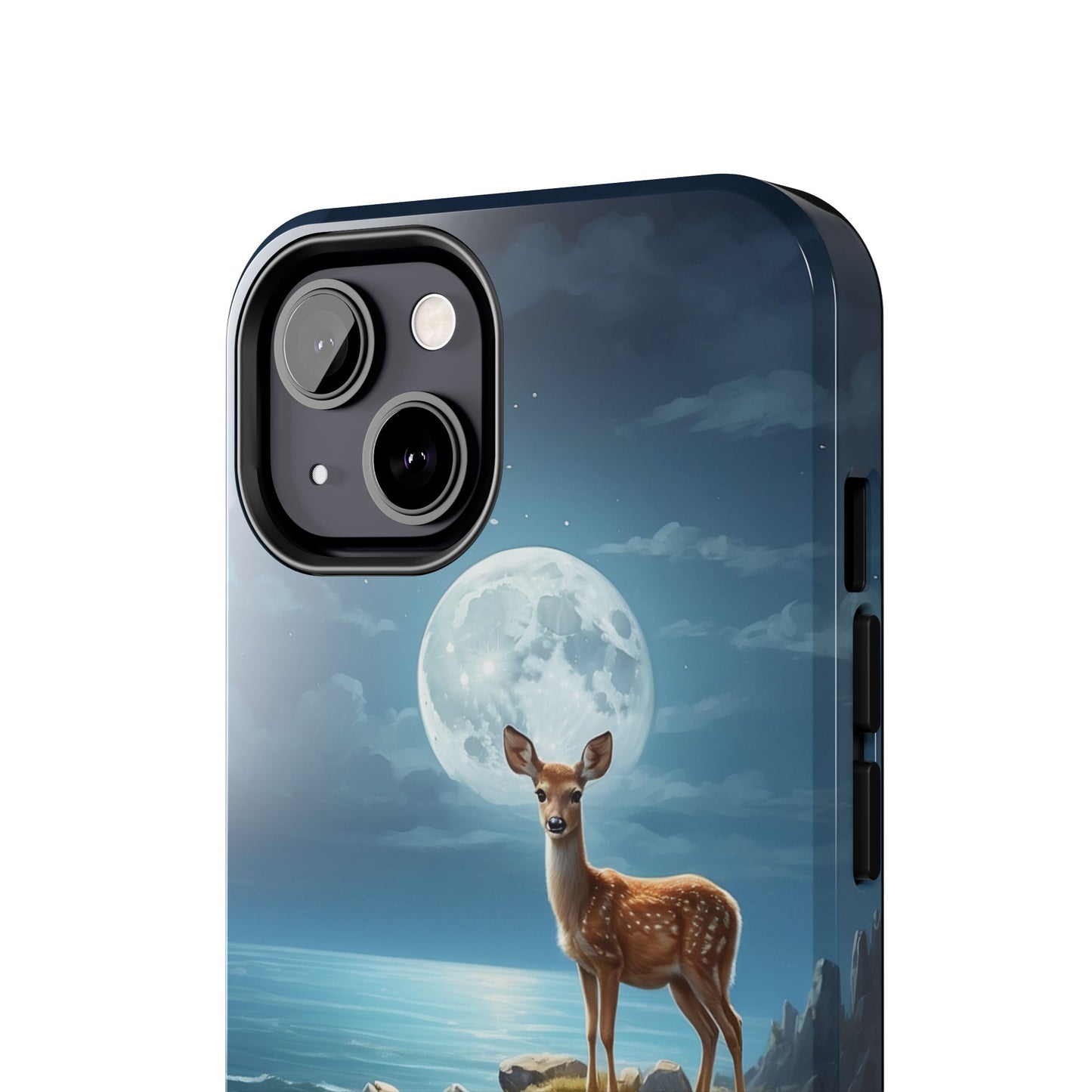 Enchanted Fawn Under the Moonlit Sky iPhone Case