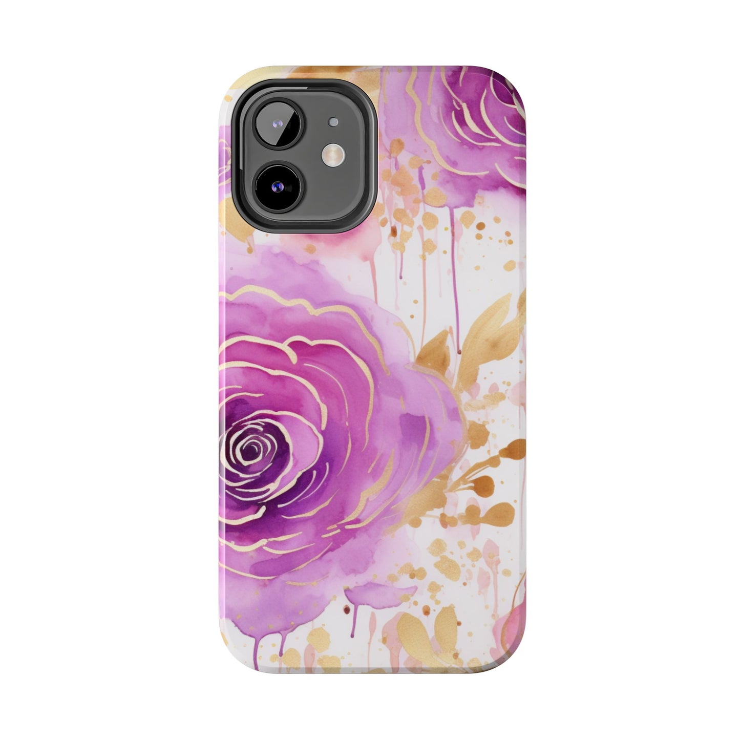 Radiant Purple & Gold Floral - iPhone Series Case