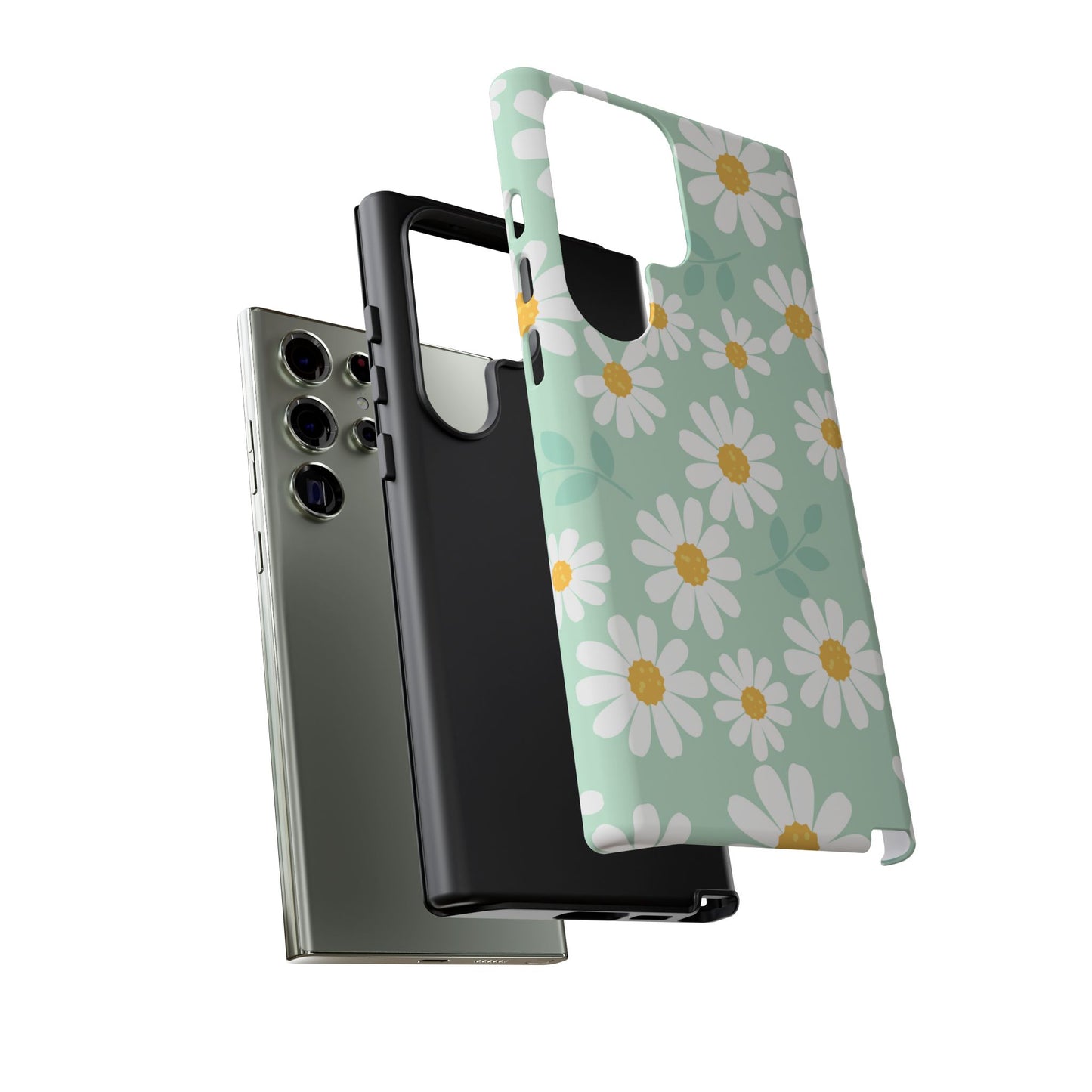 Charming Daisy Floral Tough Samsung Galaxy Case – Spring Pastel Design, Shockproof & Slim