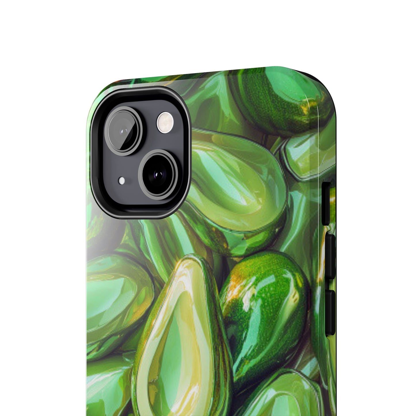Glossy Avocado iPhone Case – Sleek Green 3D Fruit Design, Durable and Stylish - BOGO Cases