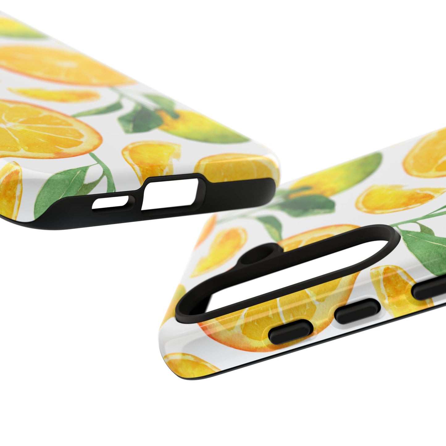 Sunny Citrus Grove Tough Samsung Galaxy Case – Watercolor Orange Design, Dual-Layer Protection