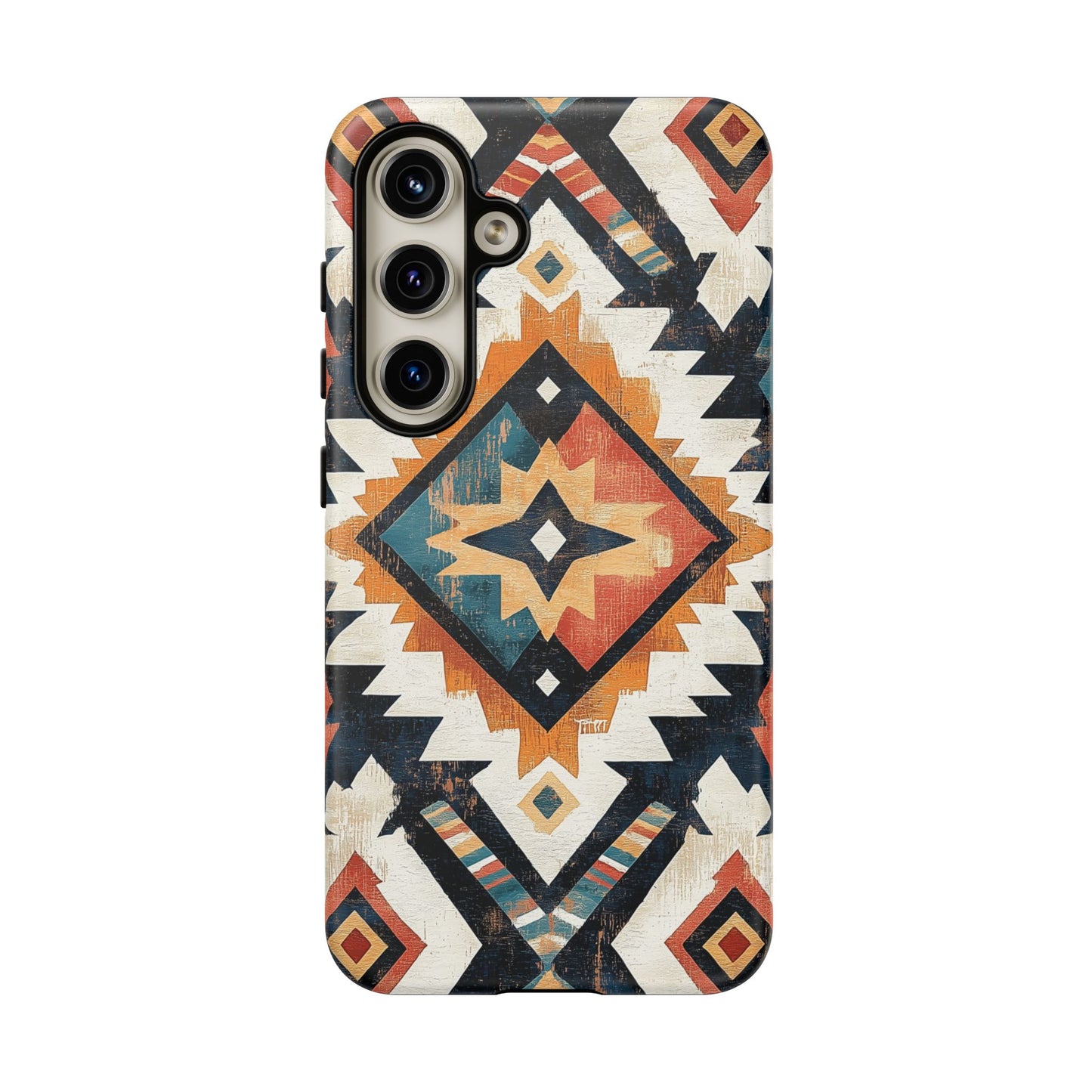 Vintage Southwestern Diamond Tough Samsung Galaxy Case – Rustic Tribal Design, Dual-Layer Protection