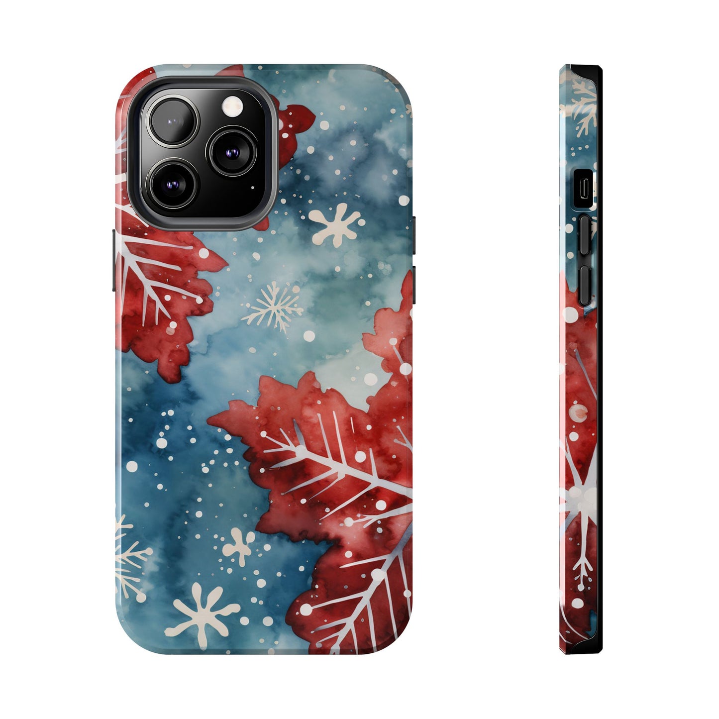 Crimson Snowflake Charm – iPhone Case Details: