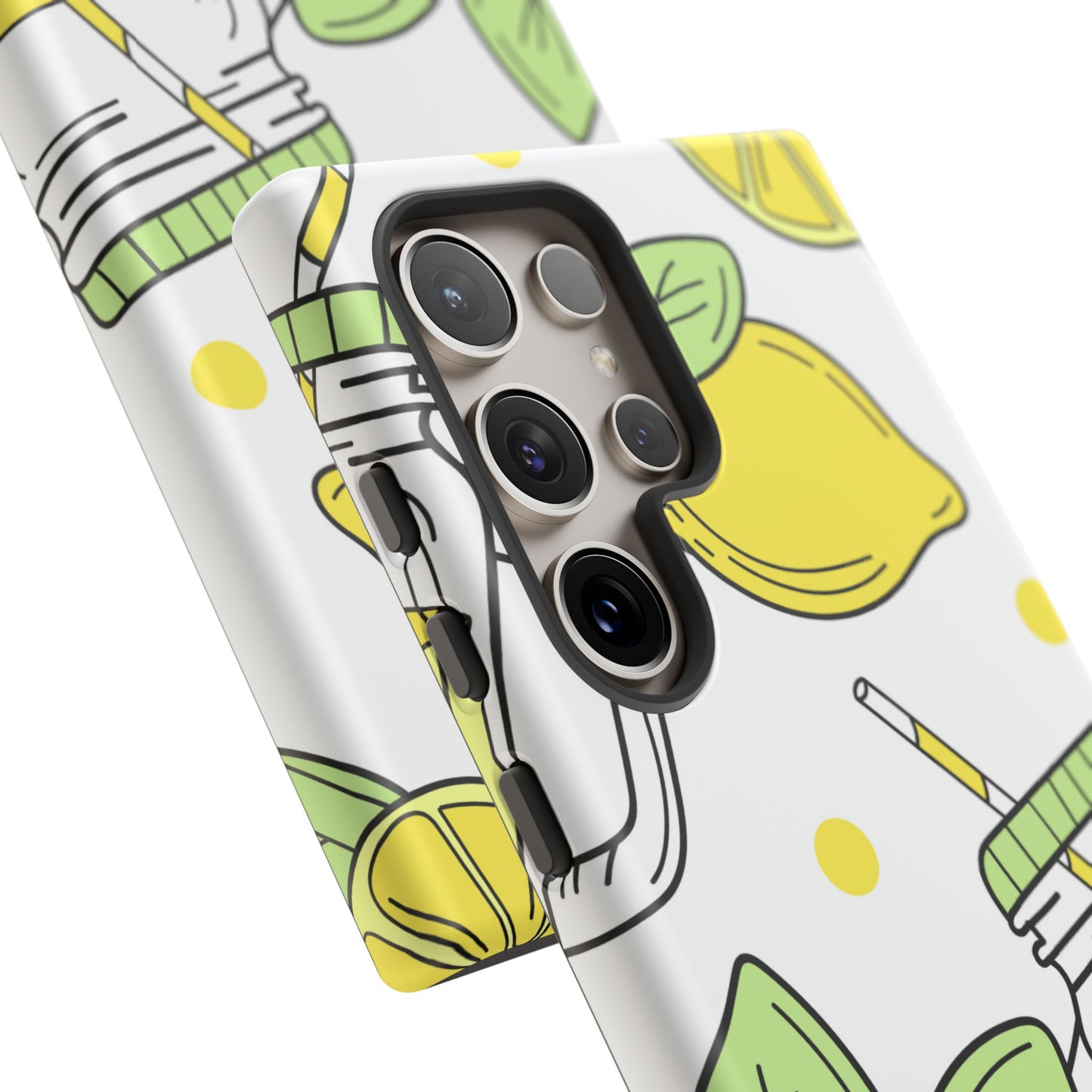 Lemonade Love Tough Samsung Galaxy Case – Fun Lemon Mason Jar Design, Dual-Layer Protection