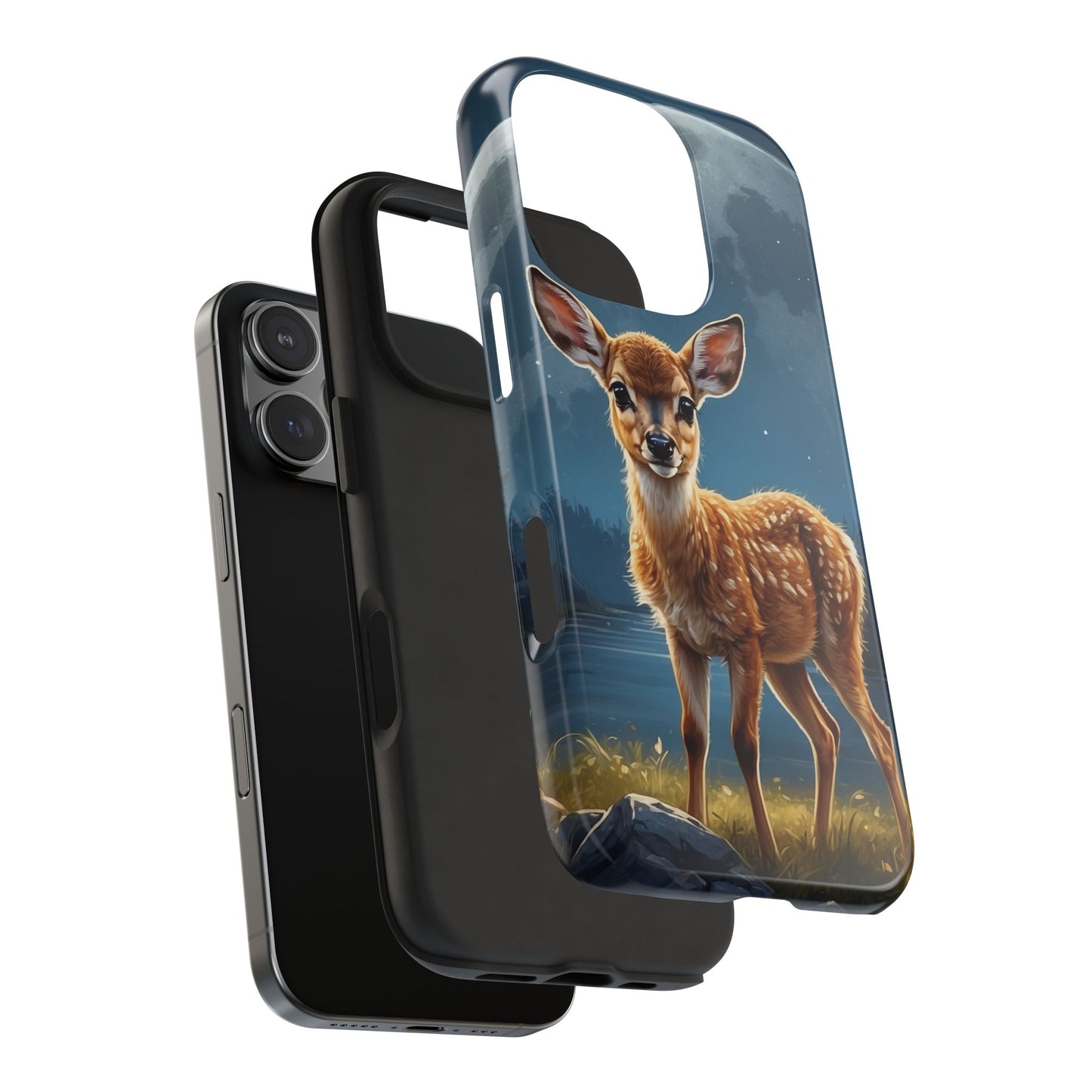 iPhone Case – Enchanted Fawn Under the Moonlit Sky