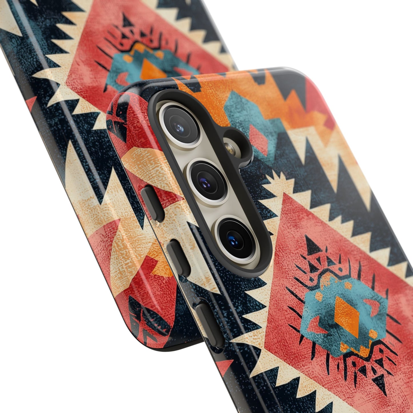 Bold Aztec Pattern Tough Samsung Galaxy Case – Vibrant Geometric Design, Dual-Layer Protection
