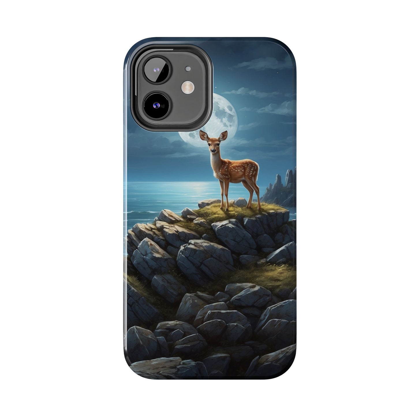 Enchanted Fawn Under the Moonlit Sky iPhone Case