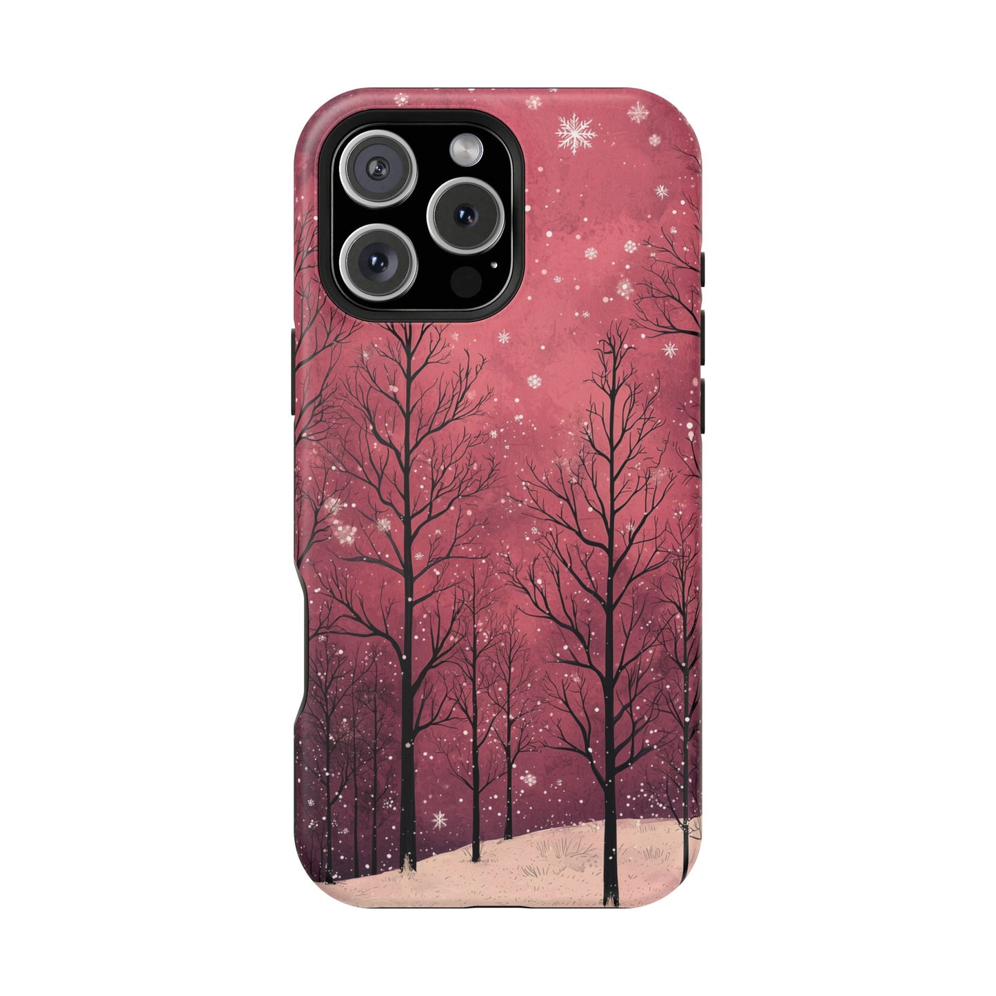 Pink Winter Twilight Forest - MagSafe iPhone Series Case