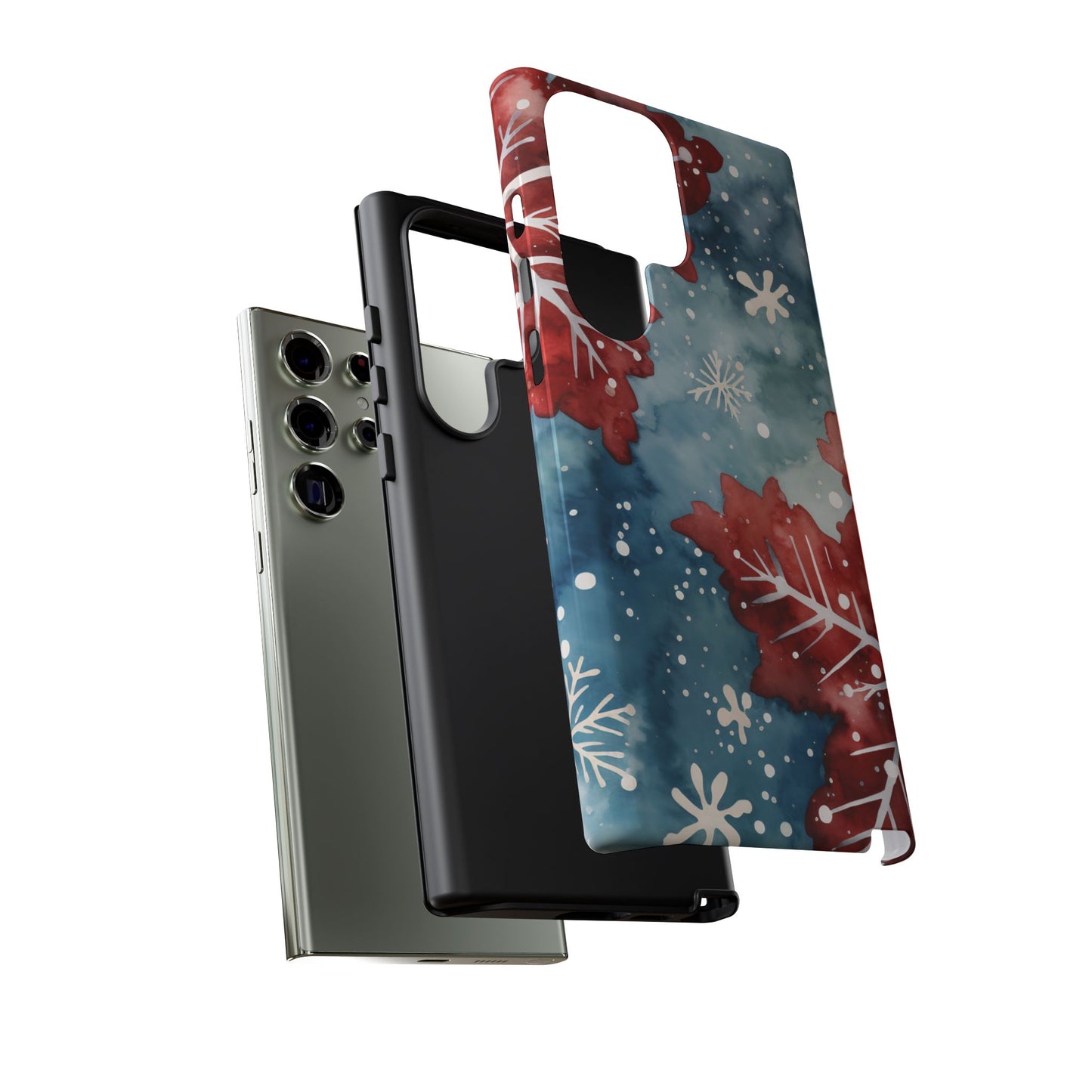 Crimson Snowflake Charm – Samsung Galaxy Case
