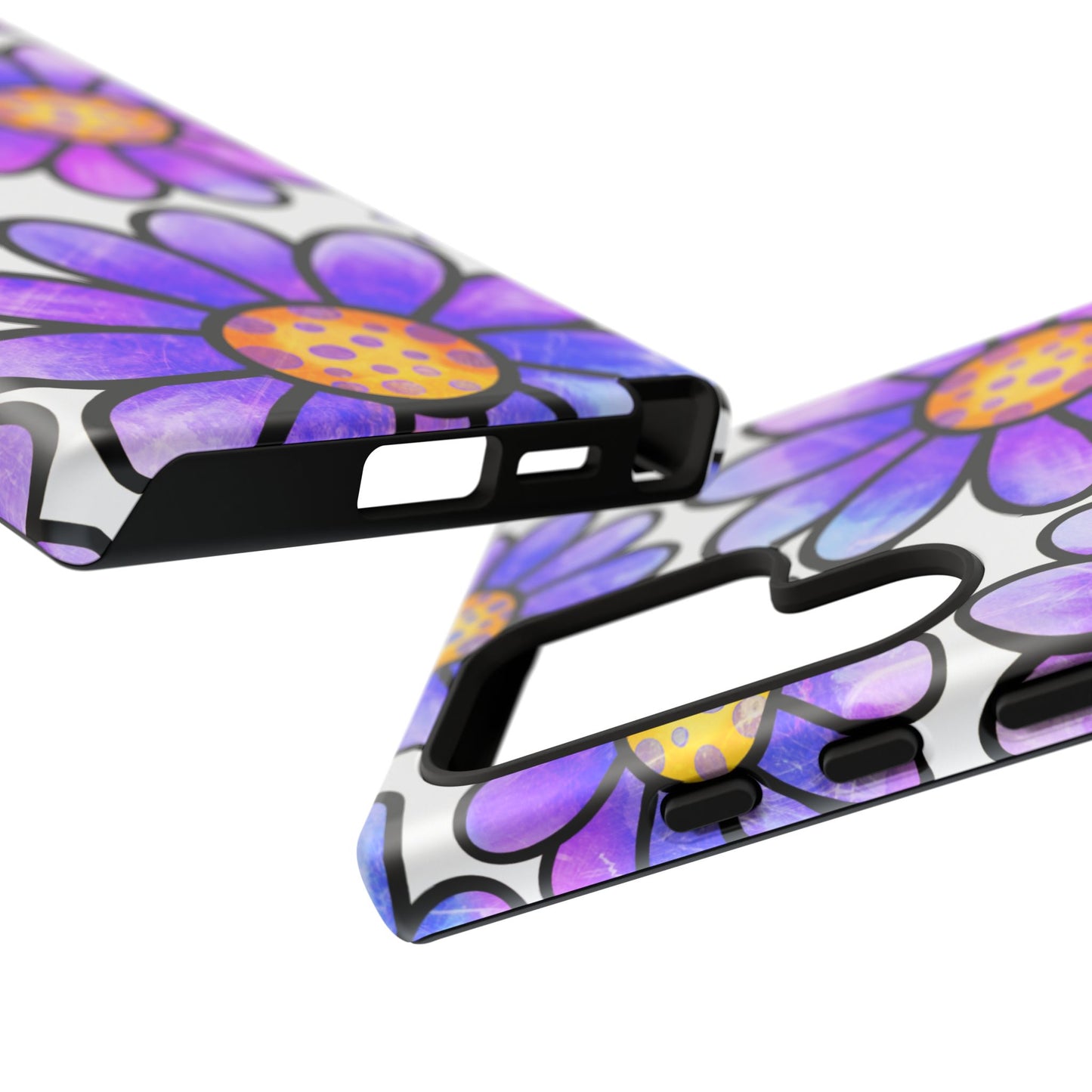 Purple Daisy Delight Samsung Galaxy Case – Slim Profile, Glossy Finish