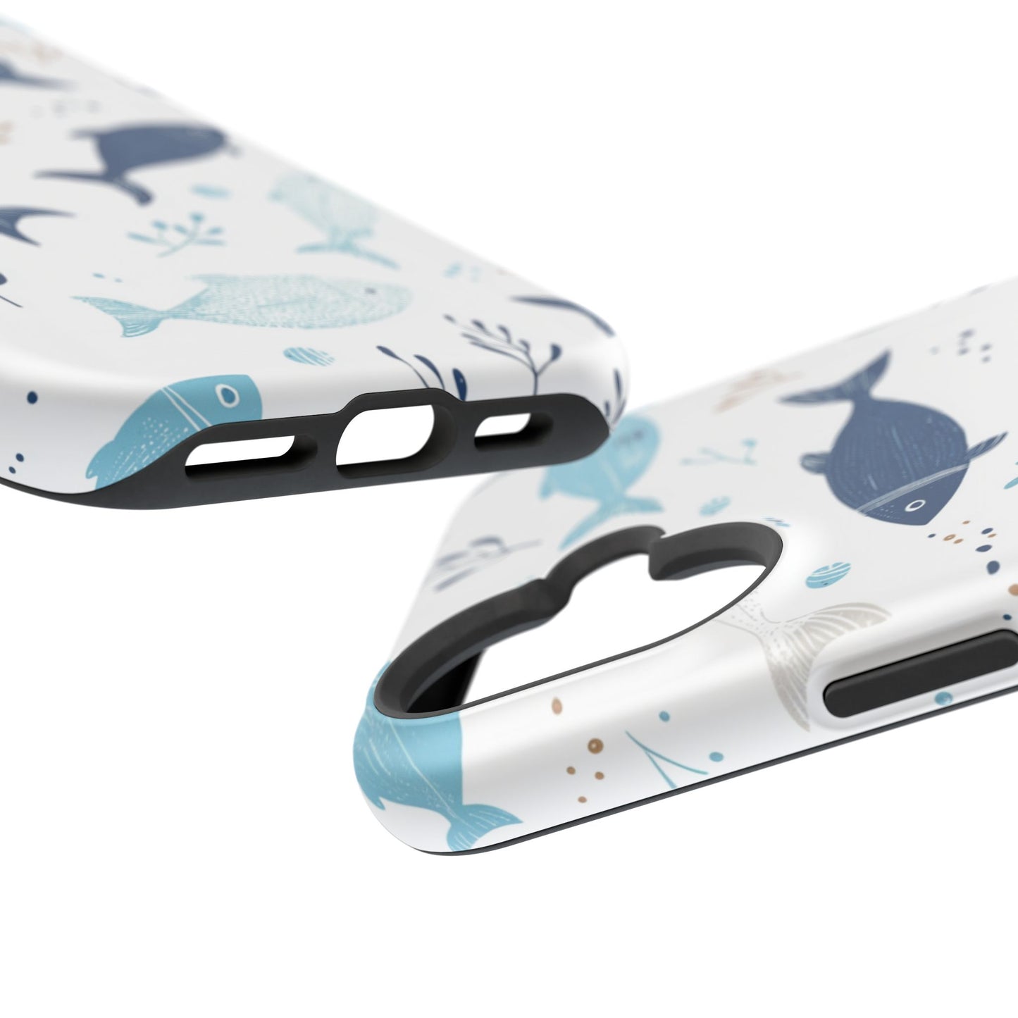 Oceanic Blue Fish Pattern - MagSafe iPhone Series Case