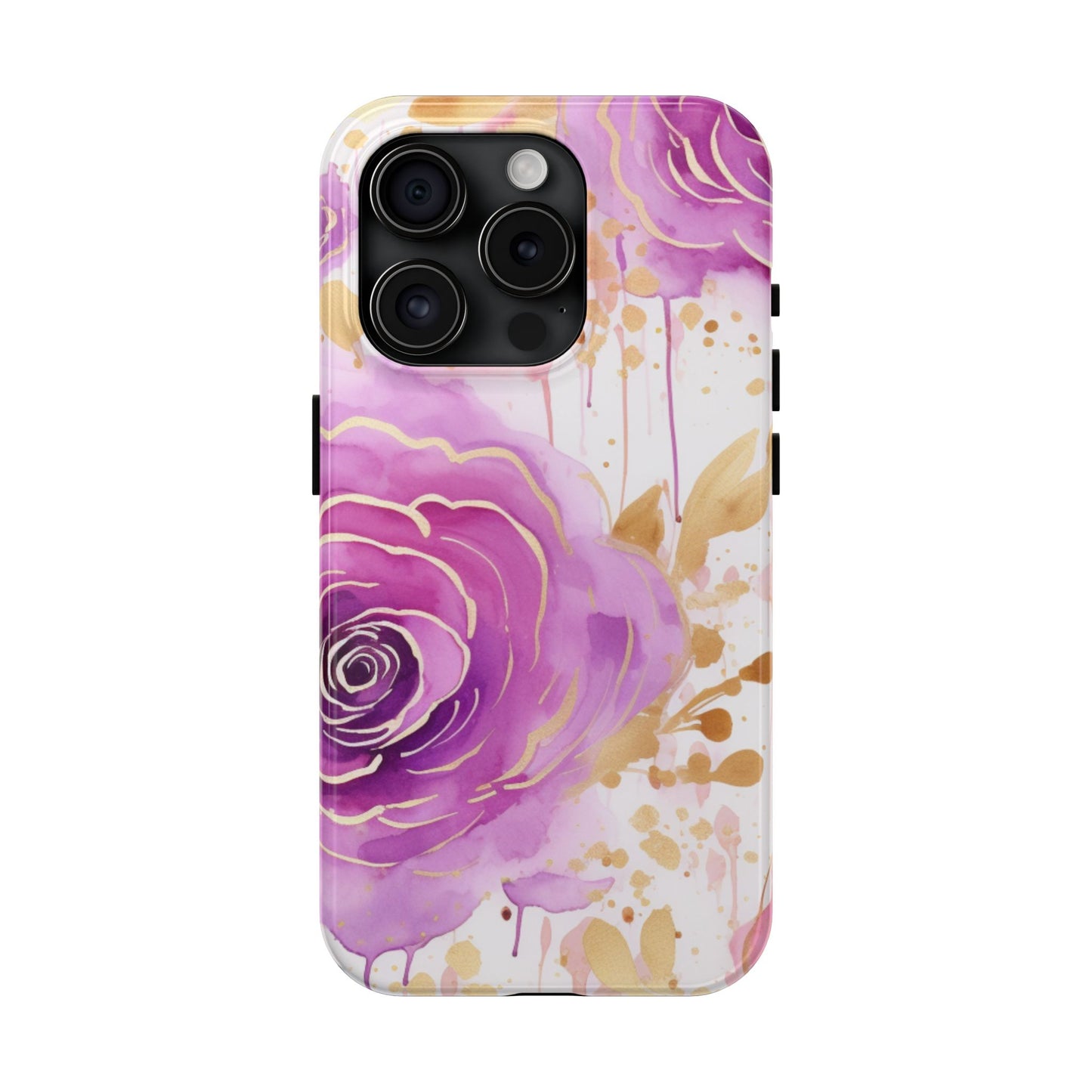 Radiant Purple & Gold Floral - iPhone Series Case