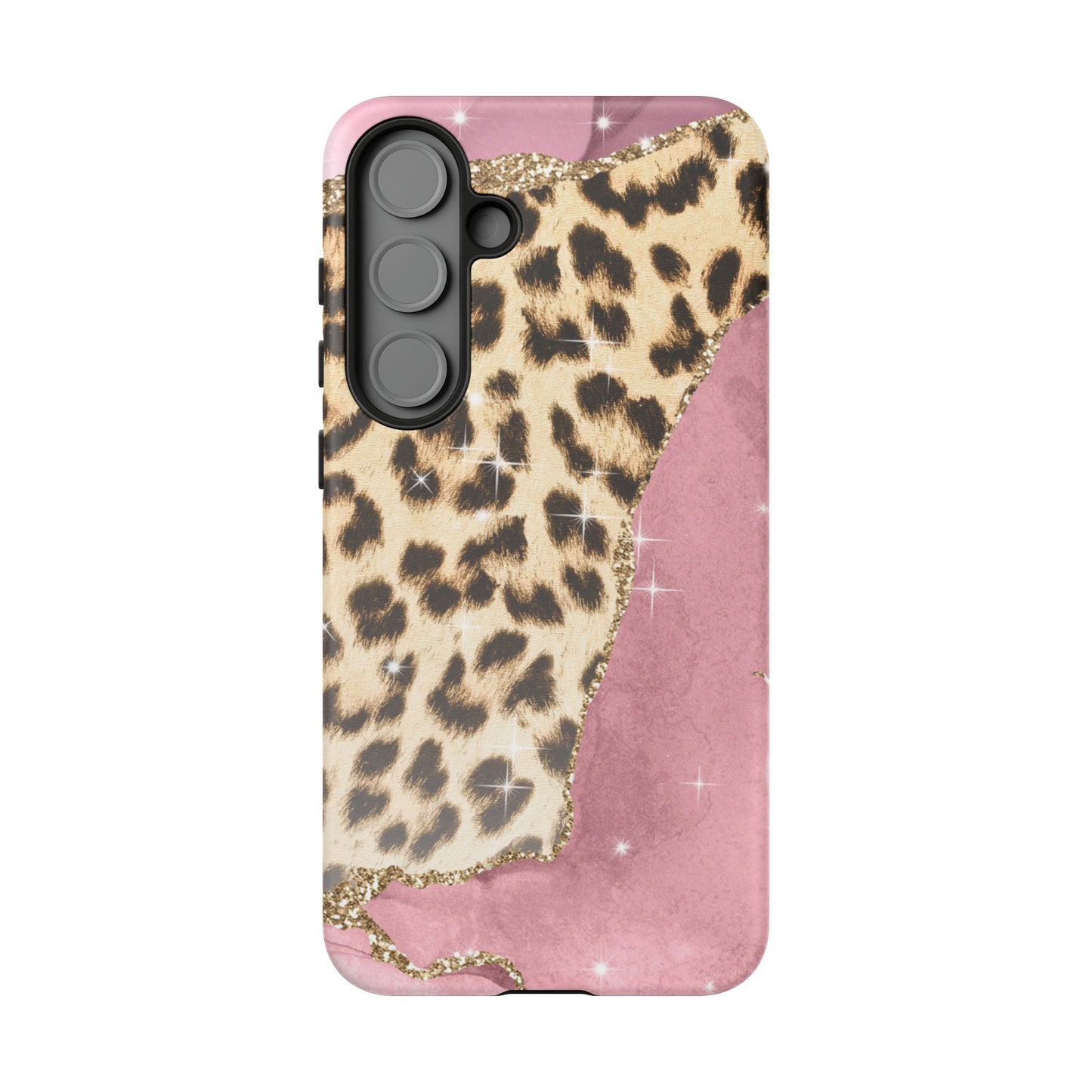 Pink Glam Leopard - Samsung Galaxy Series Case with Glitter Accents