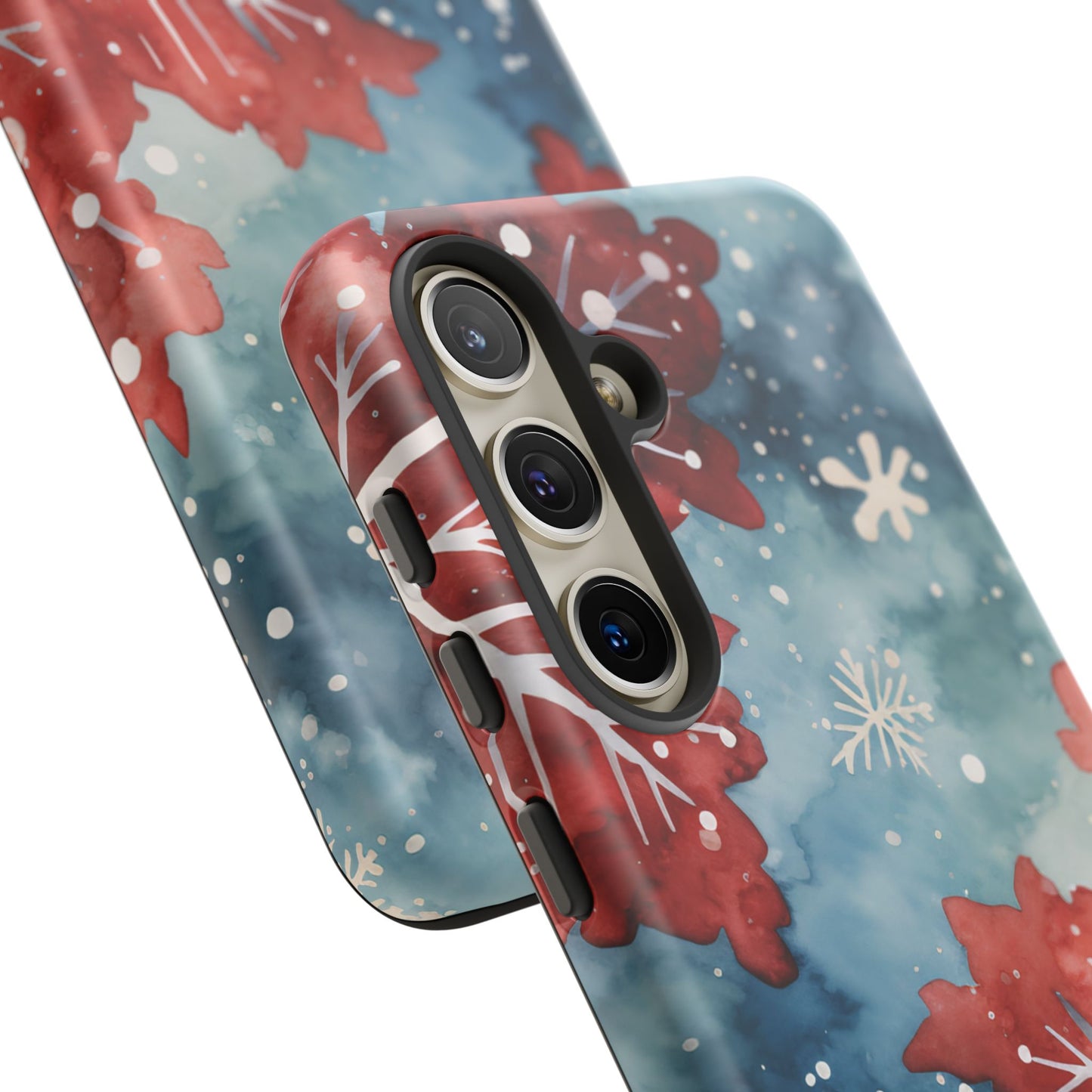 Crimson Snowflake Charm – Samsung Galaxy Case