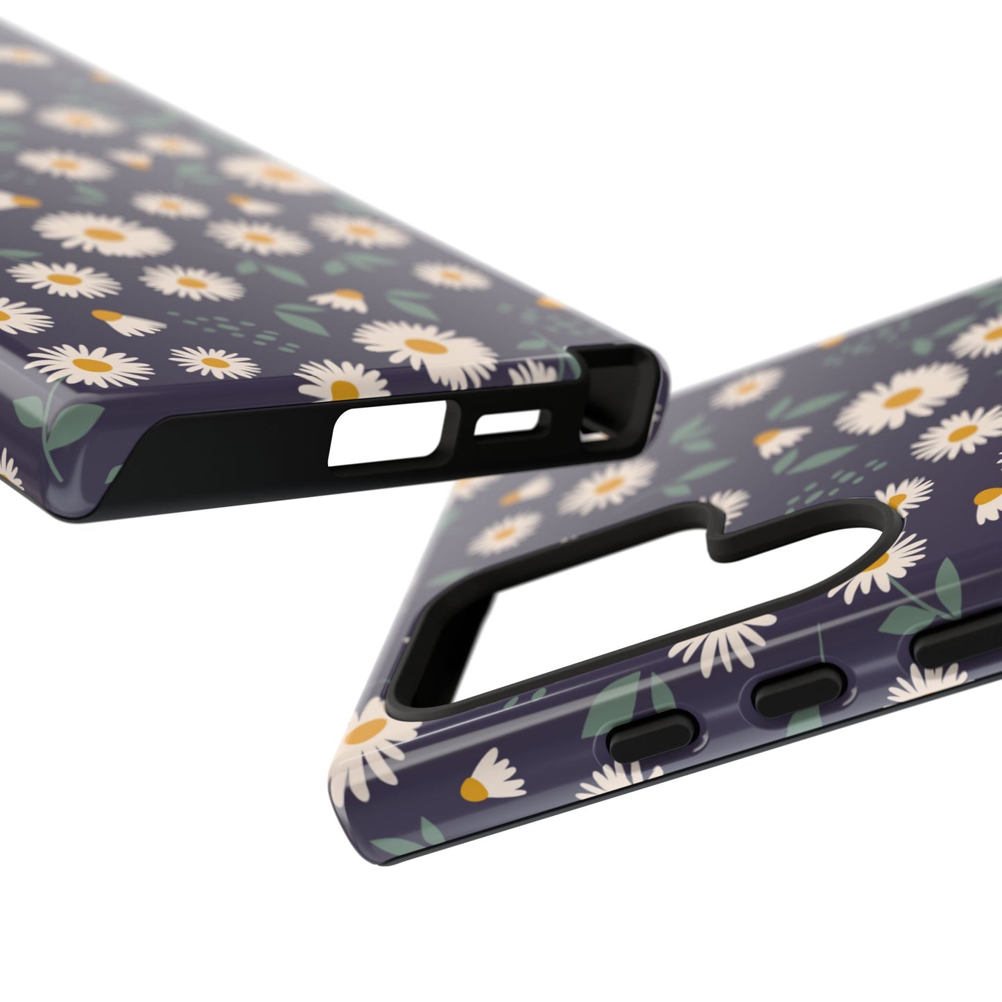 Midnight Daisy Samsung Galaxy Case – Dark Navy Floral Design, Slim and Protective