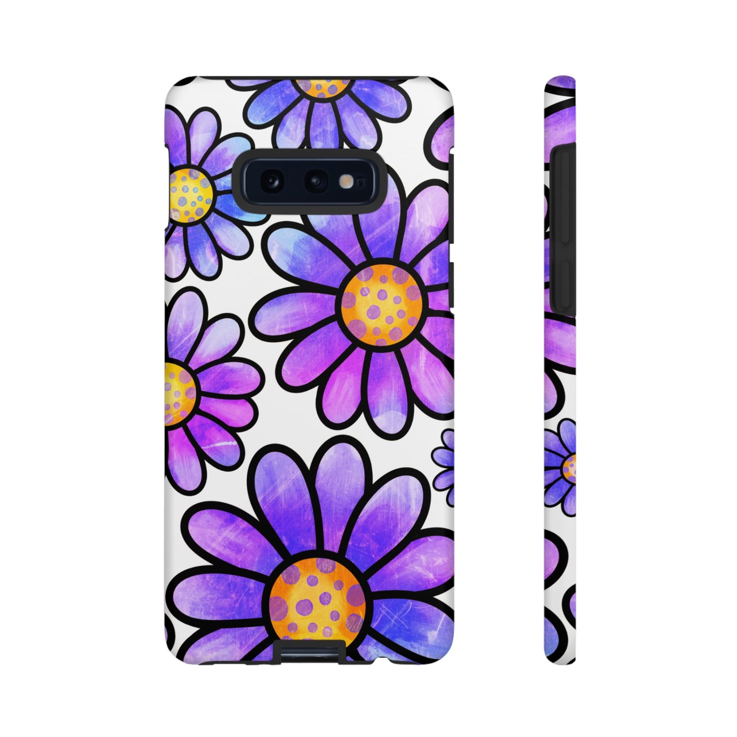 Purple Daisy Delight Samsung Galaxy Case – Slim Profile, Glossy Finish