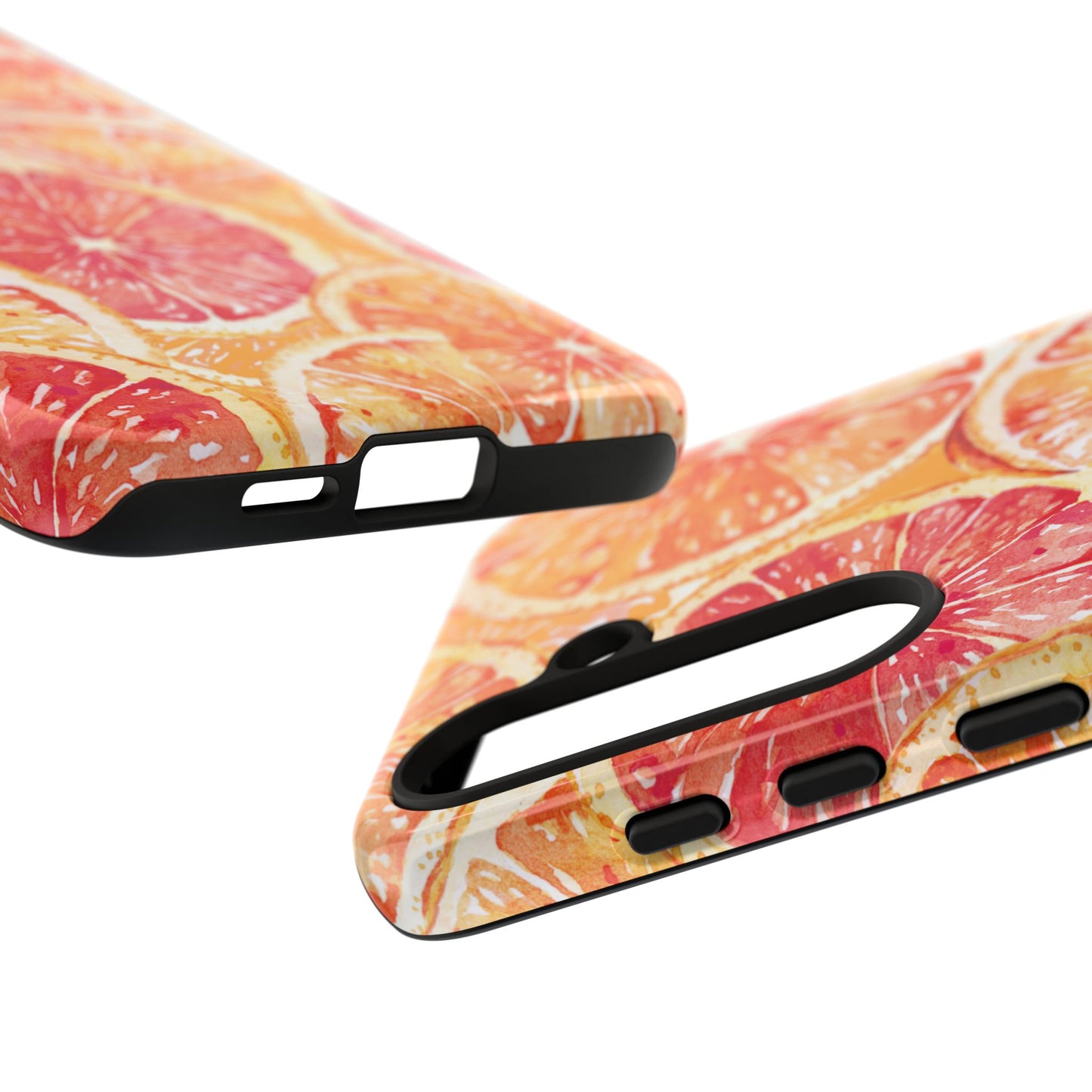 Watercolor Citrus Splash Tough Samsung Galaxy Case – Vibrant Fruit Print, Shock-Resistant Design