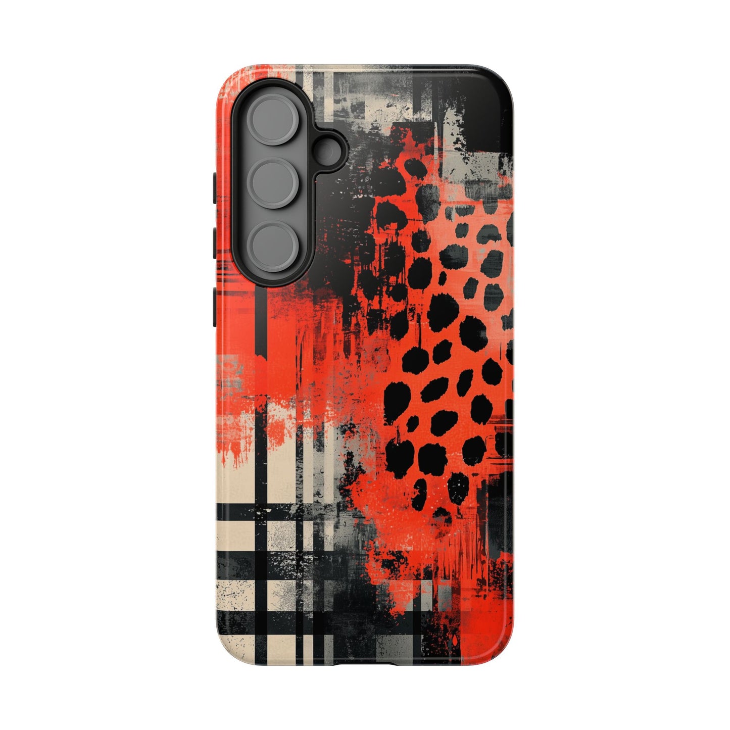 Cheetah Plaid Case – Red & Black Pattern