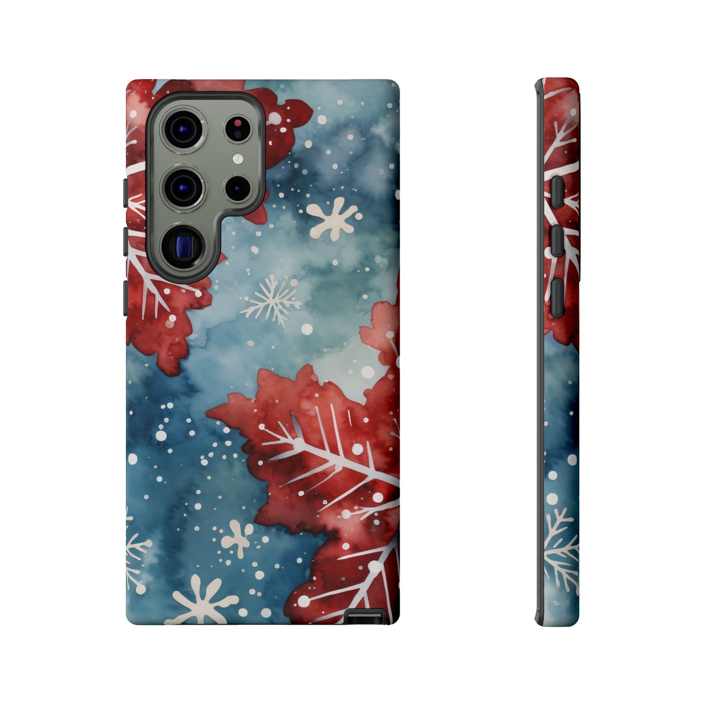 Crimson Snowflake Charm – Samsung Galaxy Case