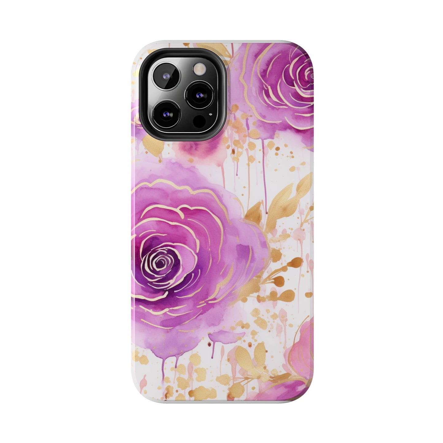 Radiant Purple & Gold Floral - iPhone Series Case