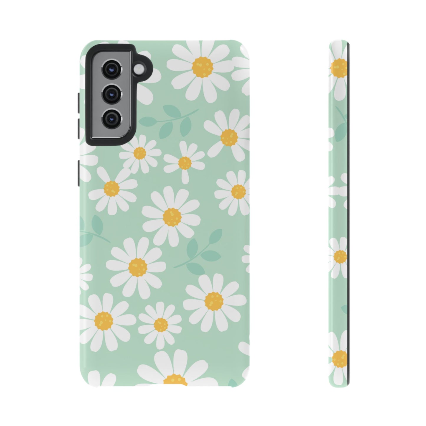 Charming Daisy Floral Tough Samsung Galaxy Case – Spring Pastel Design, Shockproof & Slim