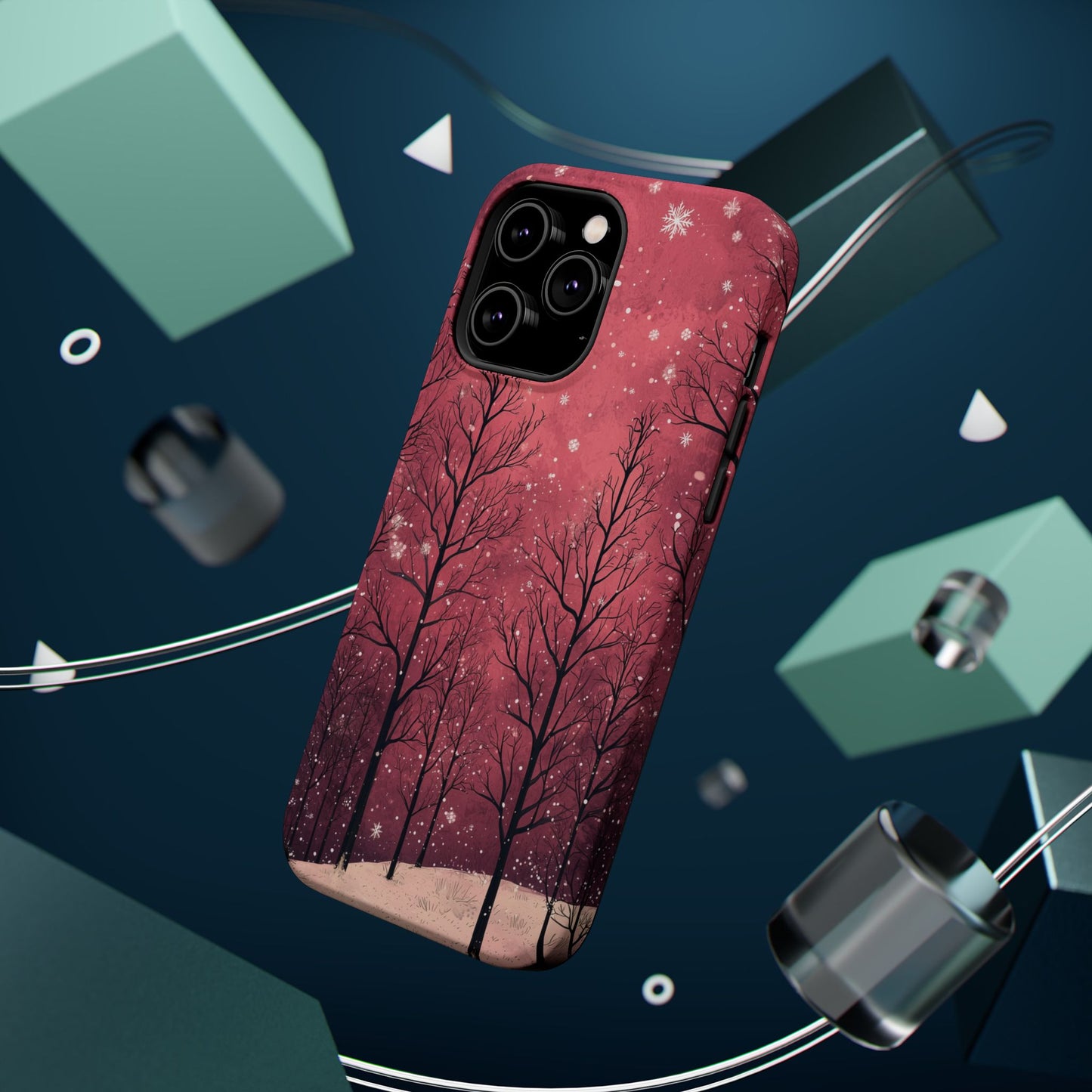 Pink Winter Twilight Forest - MagSafe iPhone Series Case