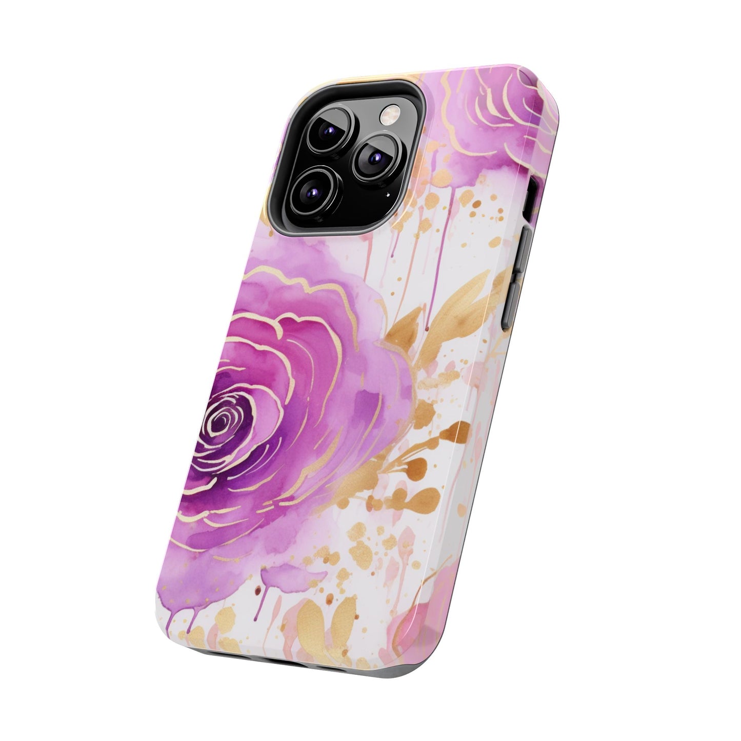 Radiant Purple & Gold Floral - iPhone Series Case