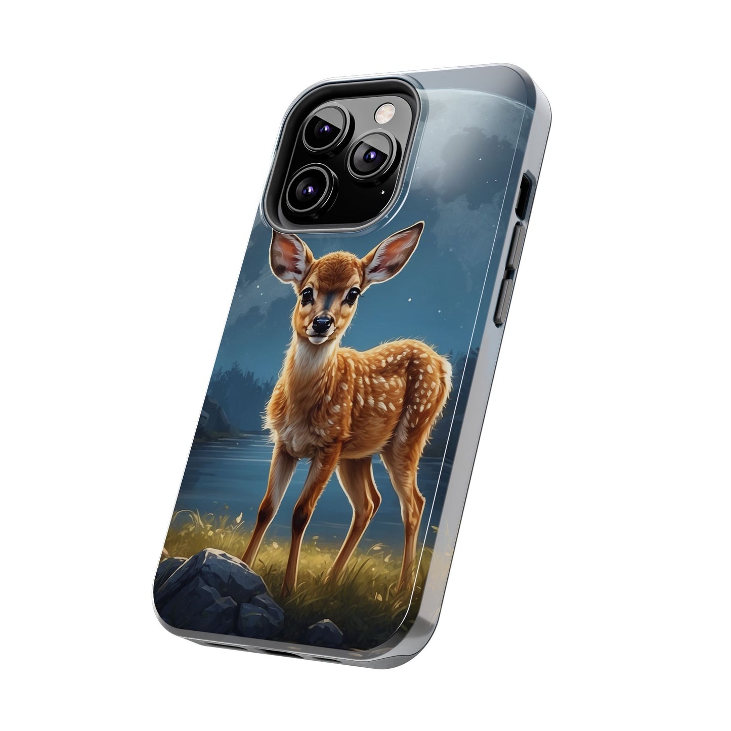 iPhone Case – Enchanted Fawn Under the Moonlit Sky