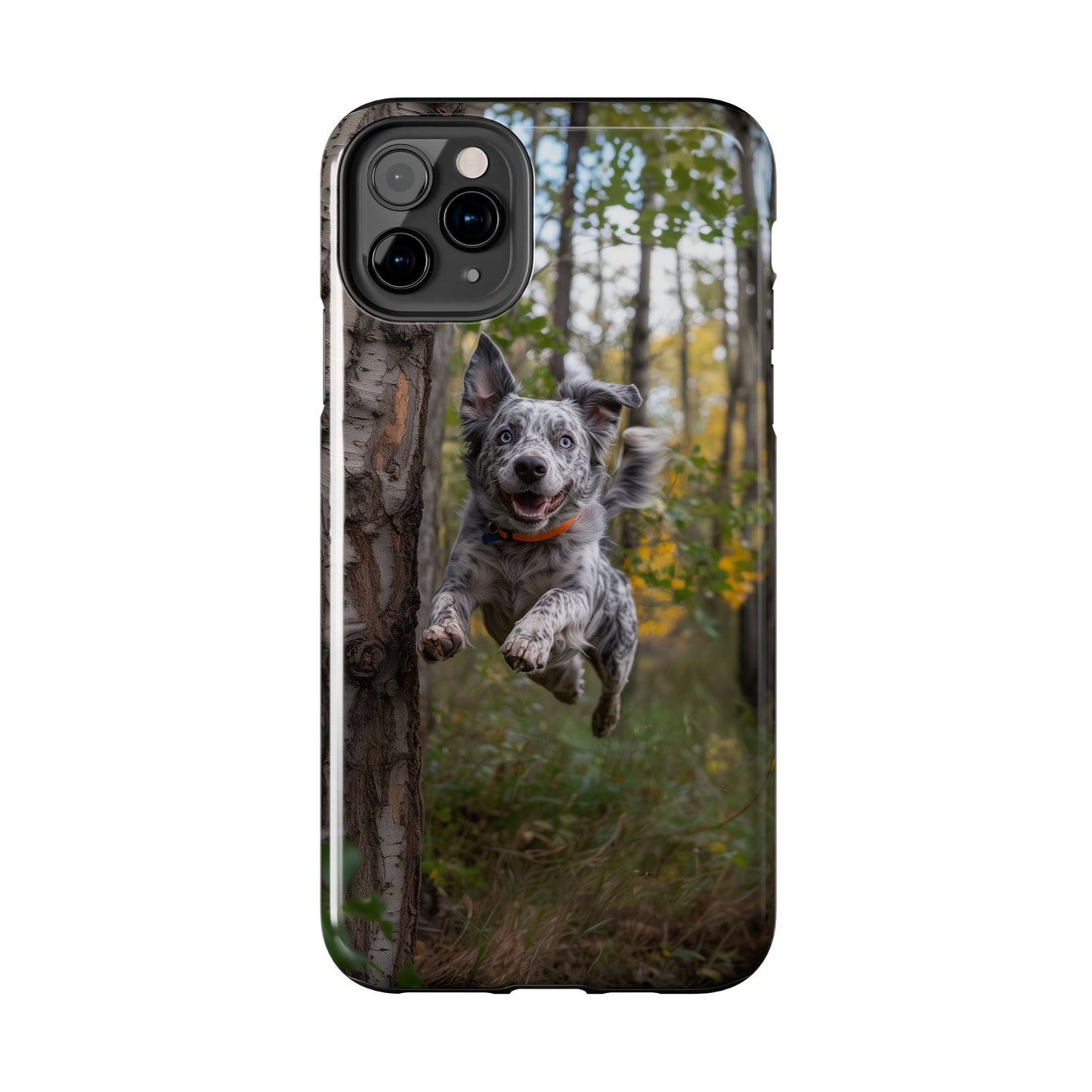 Happy Forest Dog iPhone Case – Nature-Inspired Protective Cover