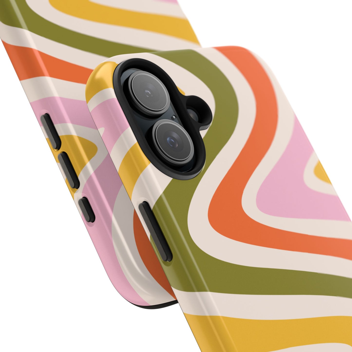 Retro Groove iPhone Case – 70s-Inspired Design with Dual-Layer Protection