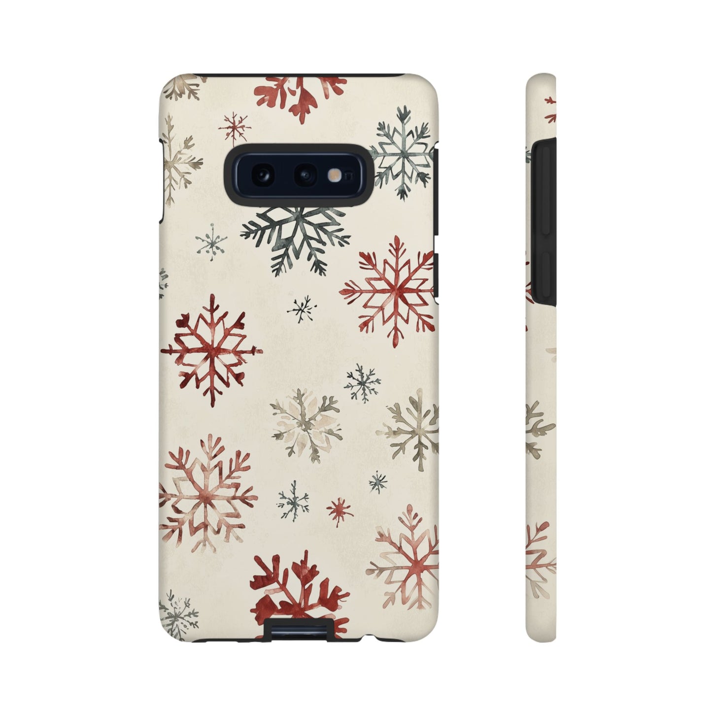 Vintage Red and Gray Snowflake Pattern – Samsung Galaxy Series Case