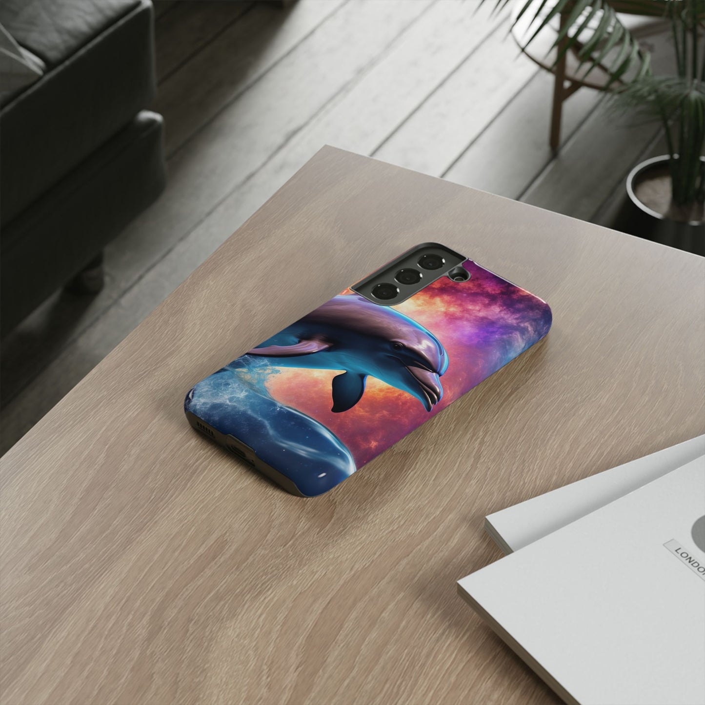 Cosmic Dolphin Galaxy Art - Samsung Galaxy Case
