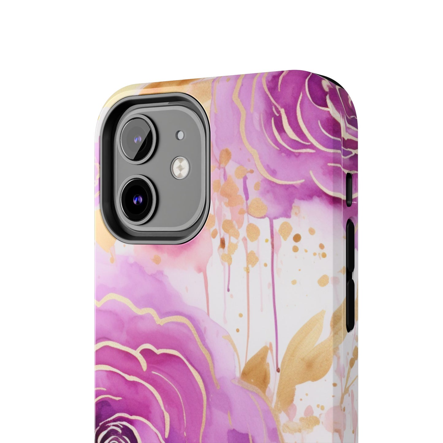 Radiant Purple & Gold Floral - iPhone Series Case