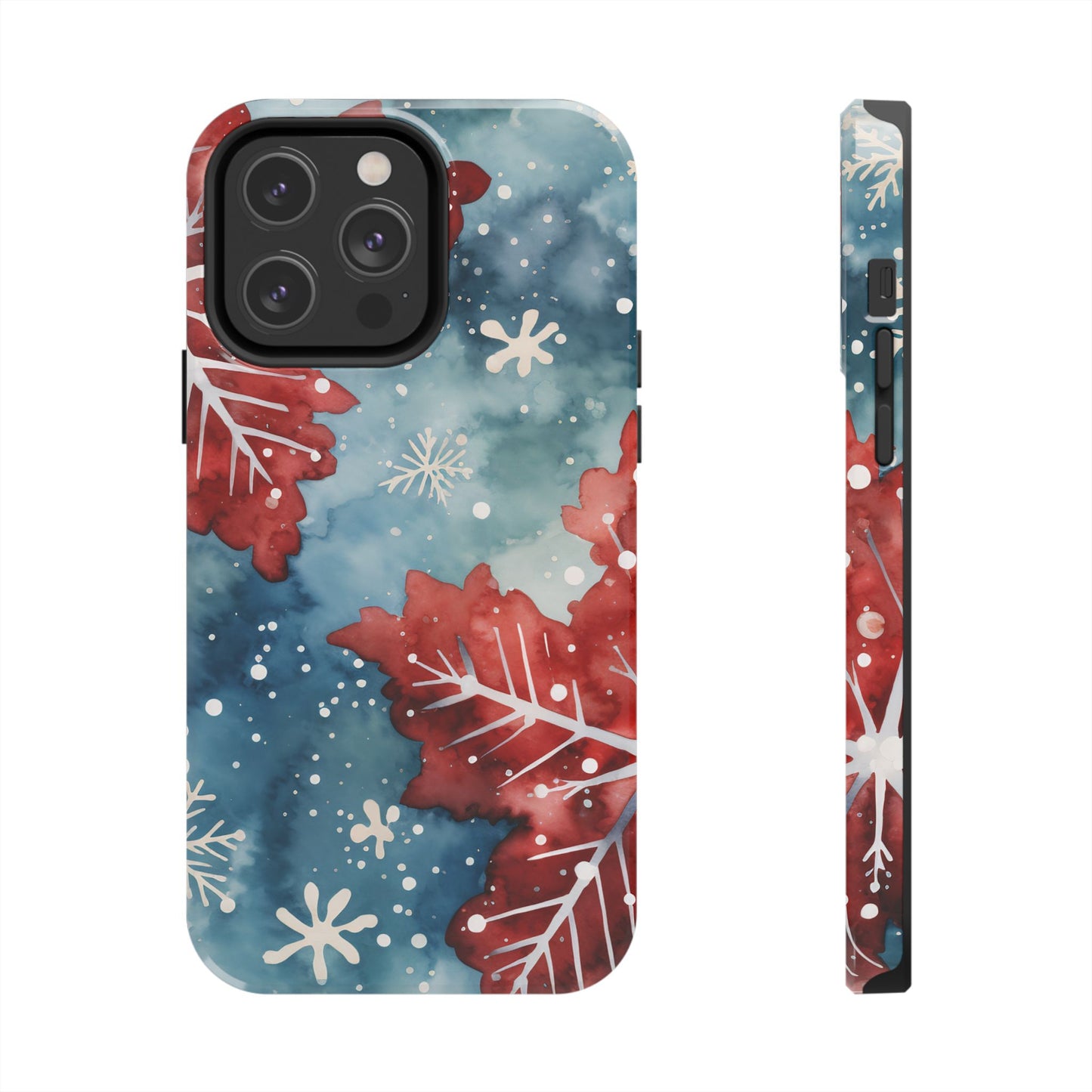 Crimson Snowflake Charm – iPhone Case Details: