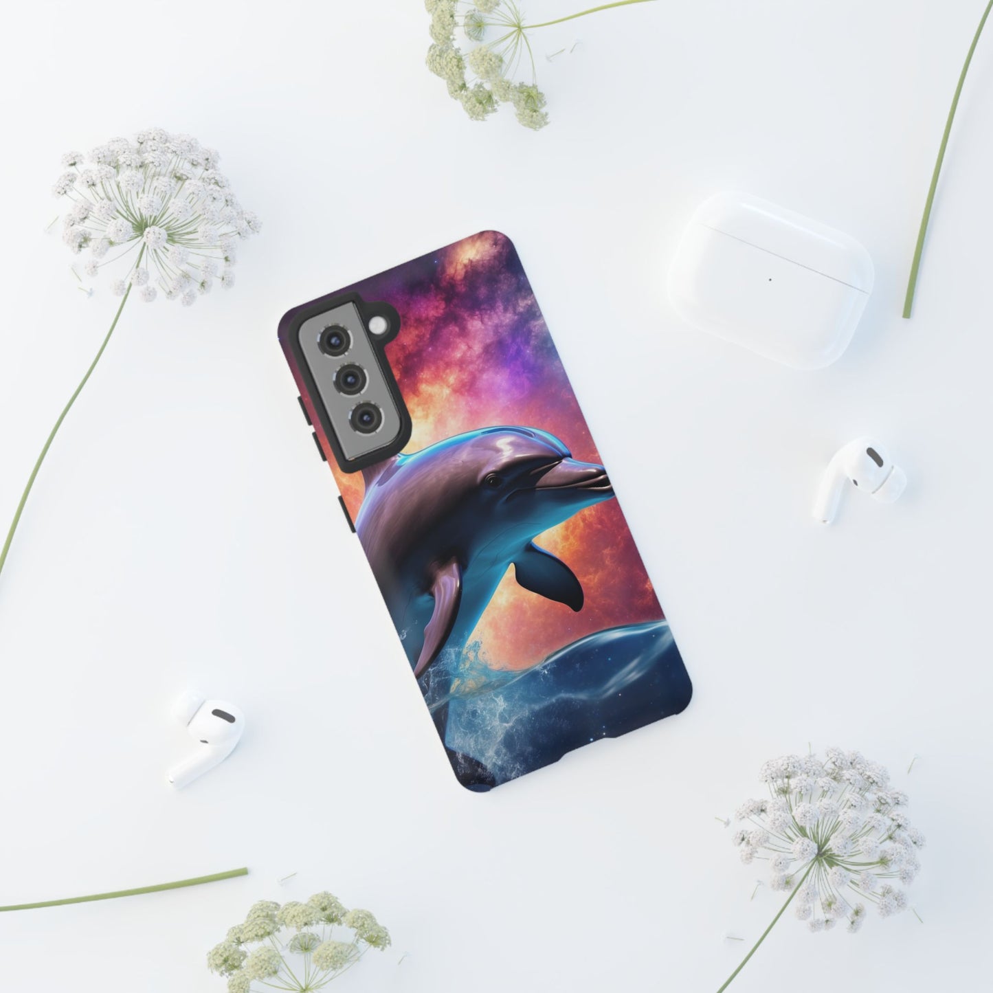 Cosmic Dolphin Galaxy Art - Samsung Galaxy Case