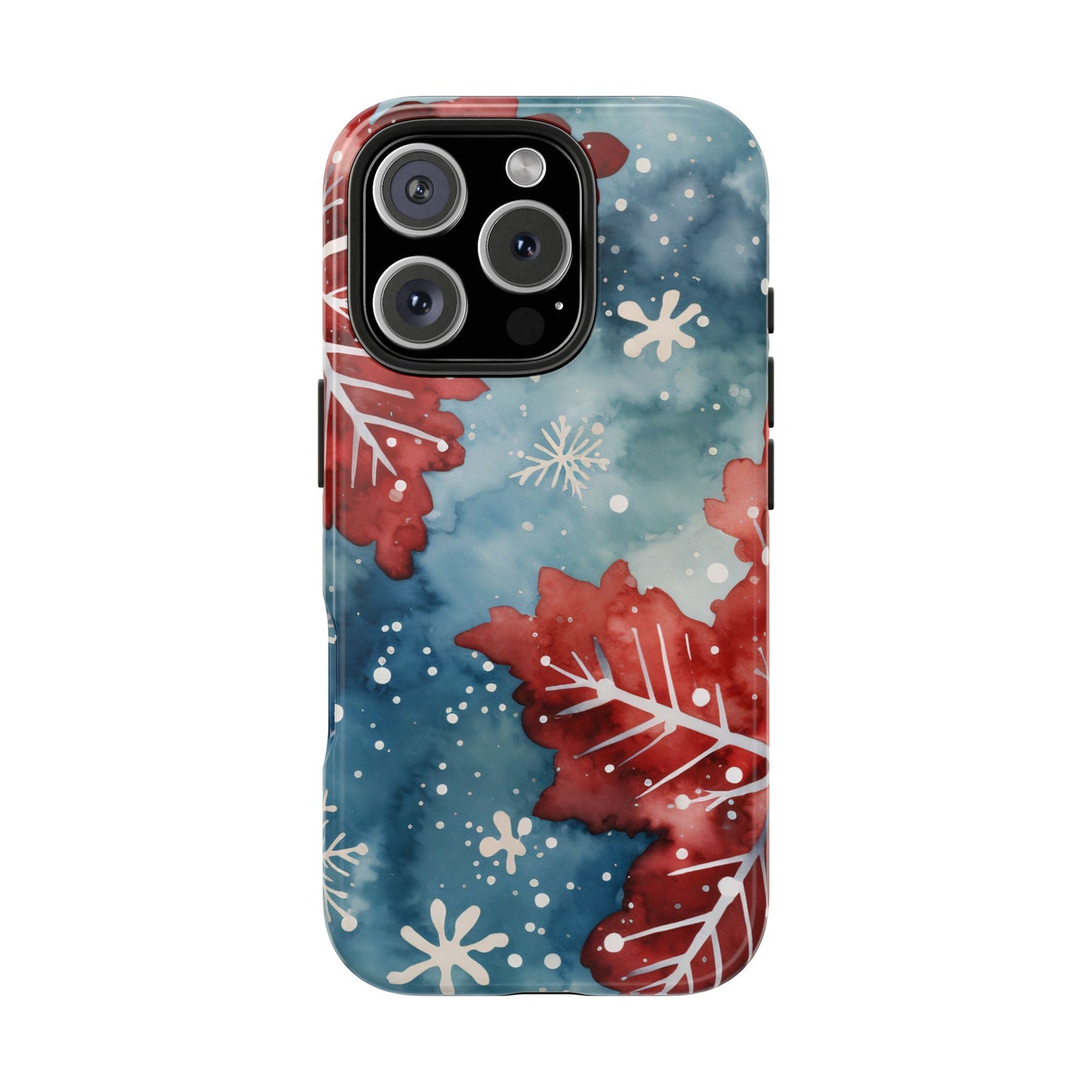 Crimson Snowflake Charm – iPhone Case Details: