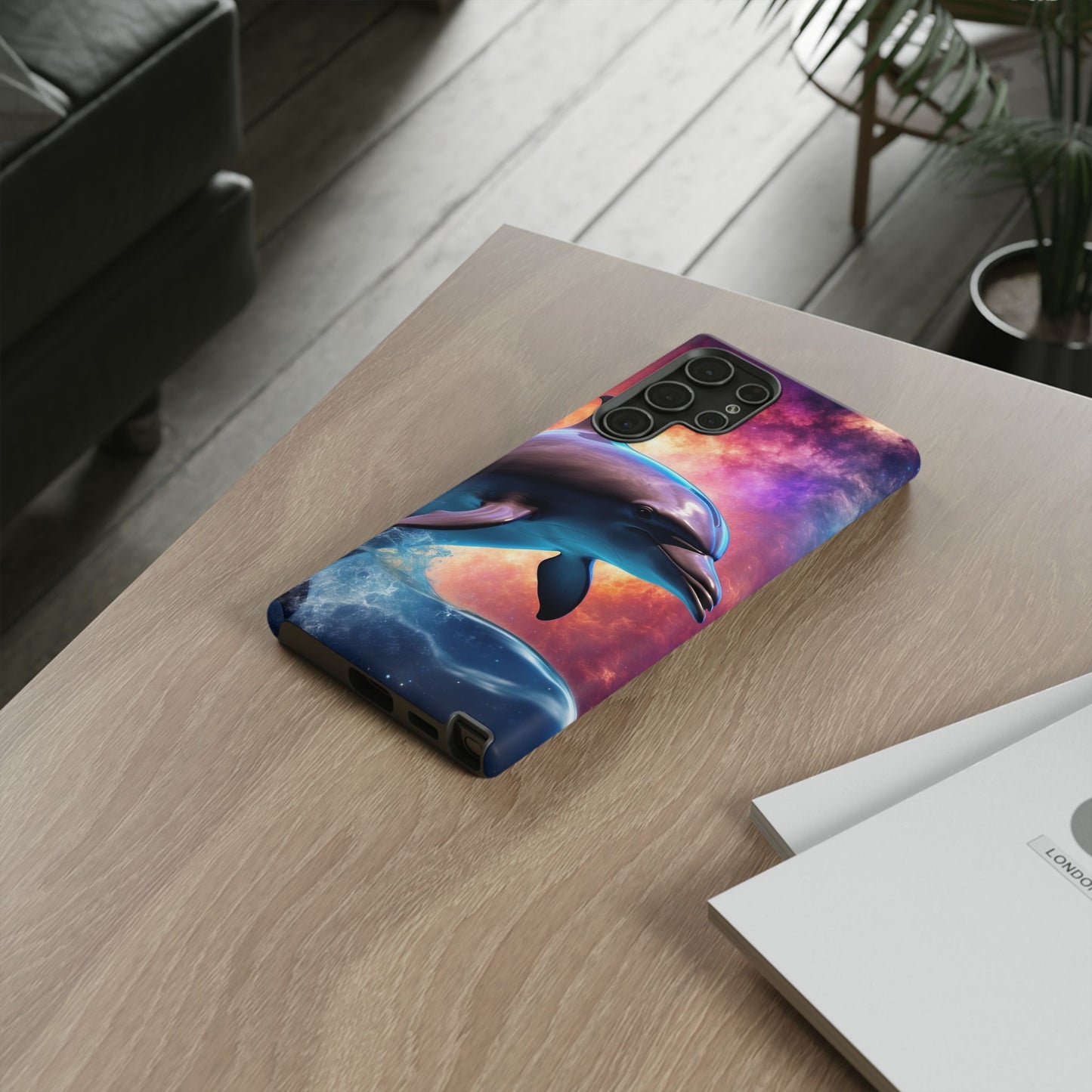 Cosmic Dolphin Galaxy Art - Samsung Galaxy Case