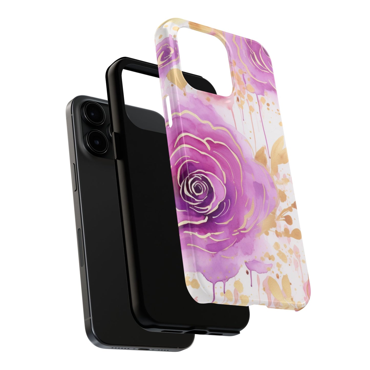 Radiant Purple & Gold Floral - iPhone Series Case