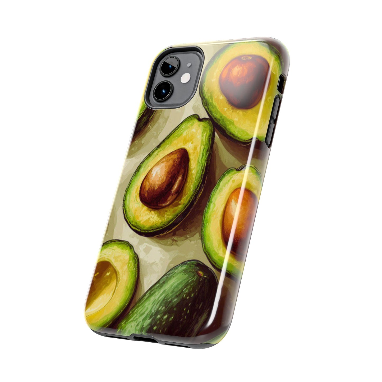 Realistic Avocado iPhone Case – Detailed Green Fruit Design, Shockproof Protection - BOGO Cases