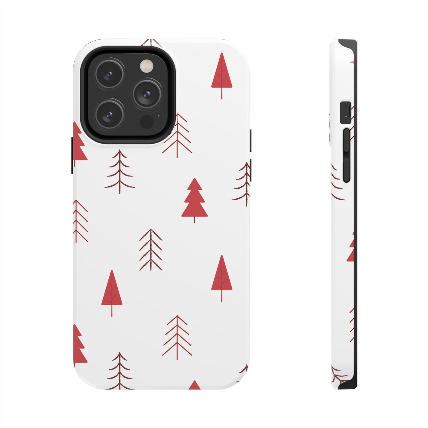 Scandi Red Pine Trees - iPhone Series Case