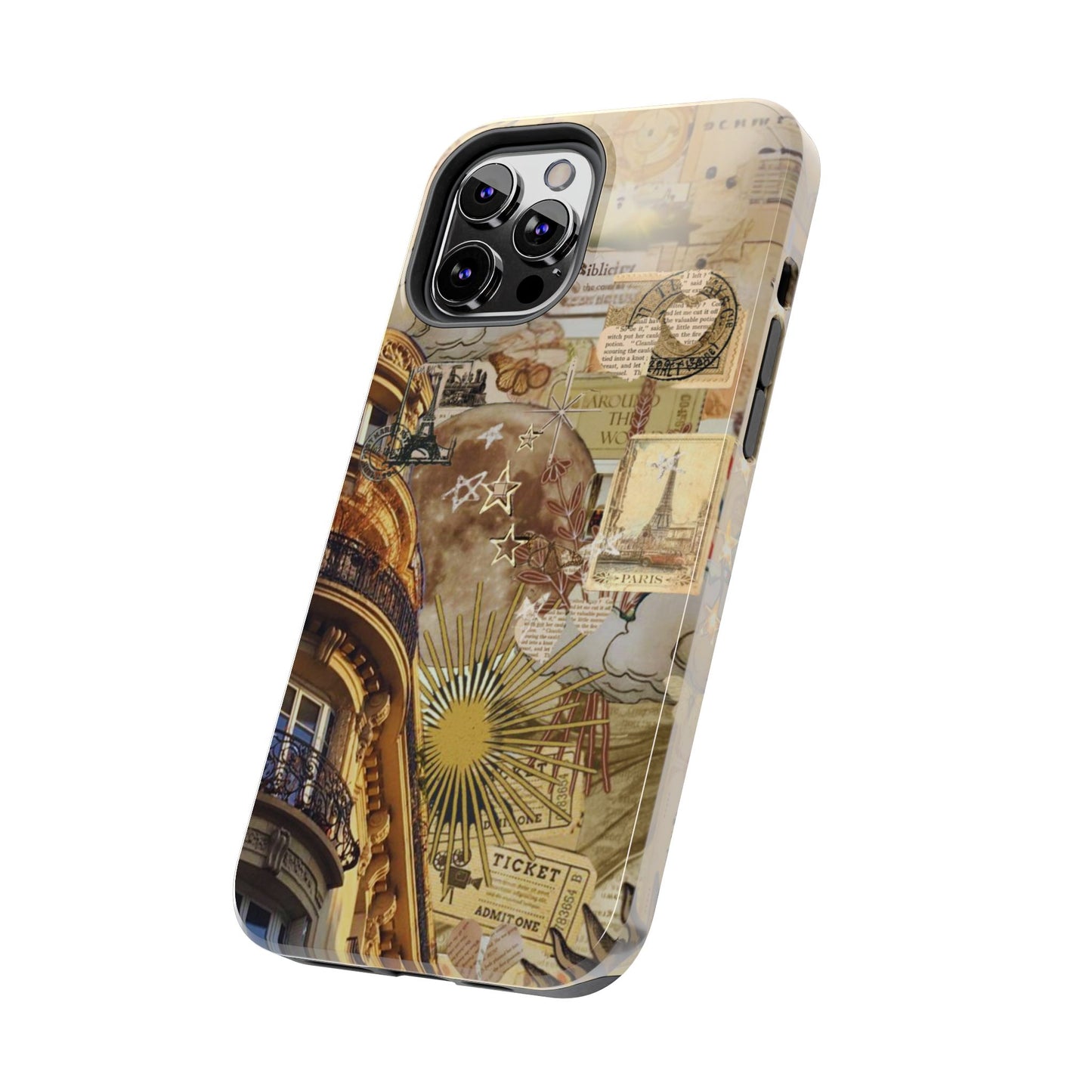 Parisian Dream Collage iPhone Case – Dual - Layer Protection with Vintage French Aesthetic - BOGO Cases