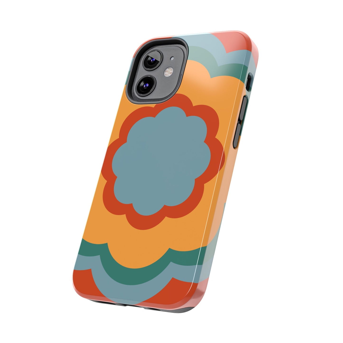 Retro Flower Power iPhone Case – Bold 70s-Inspired Design with Dual-Layer Protection
